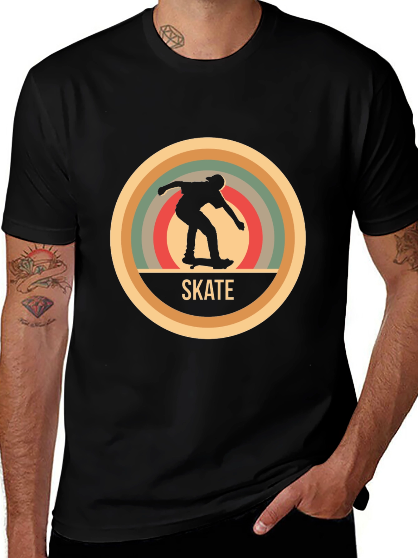 Retro Skate T-Shirt - Stylish Skateboarder Tee
