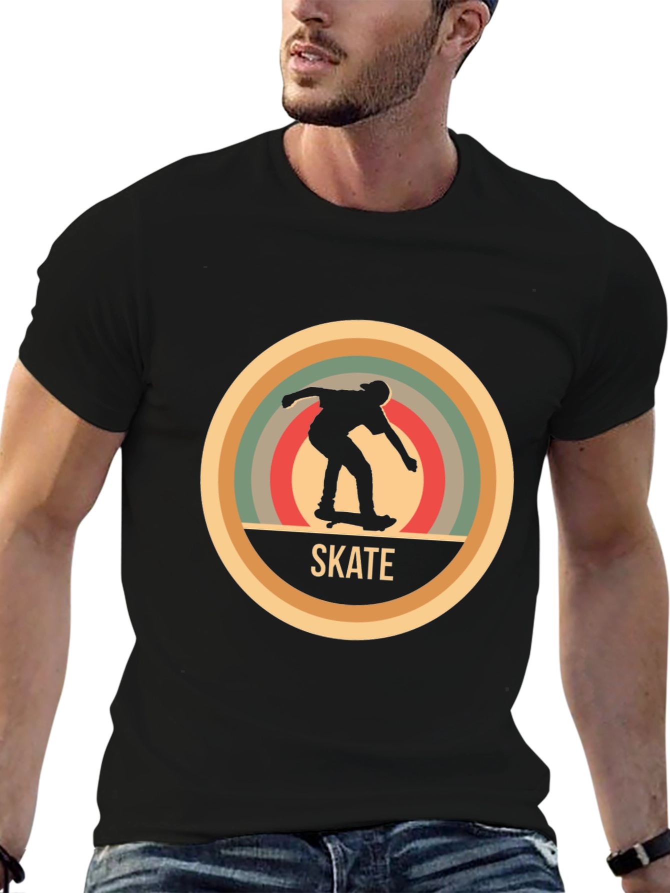 Retro Skate T-Shirt - Stylish Skateboarder Tee