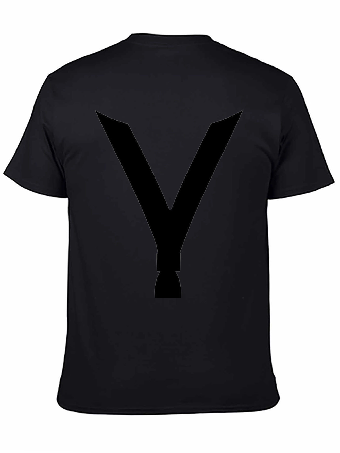 Black T-Shirt with Rocket Graphic