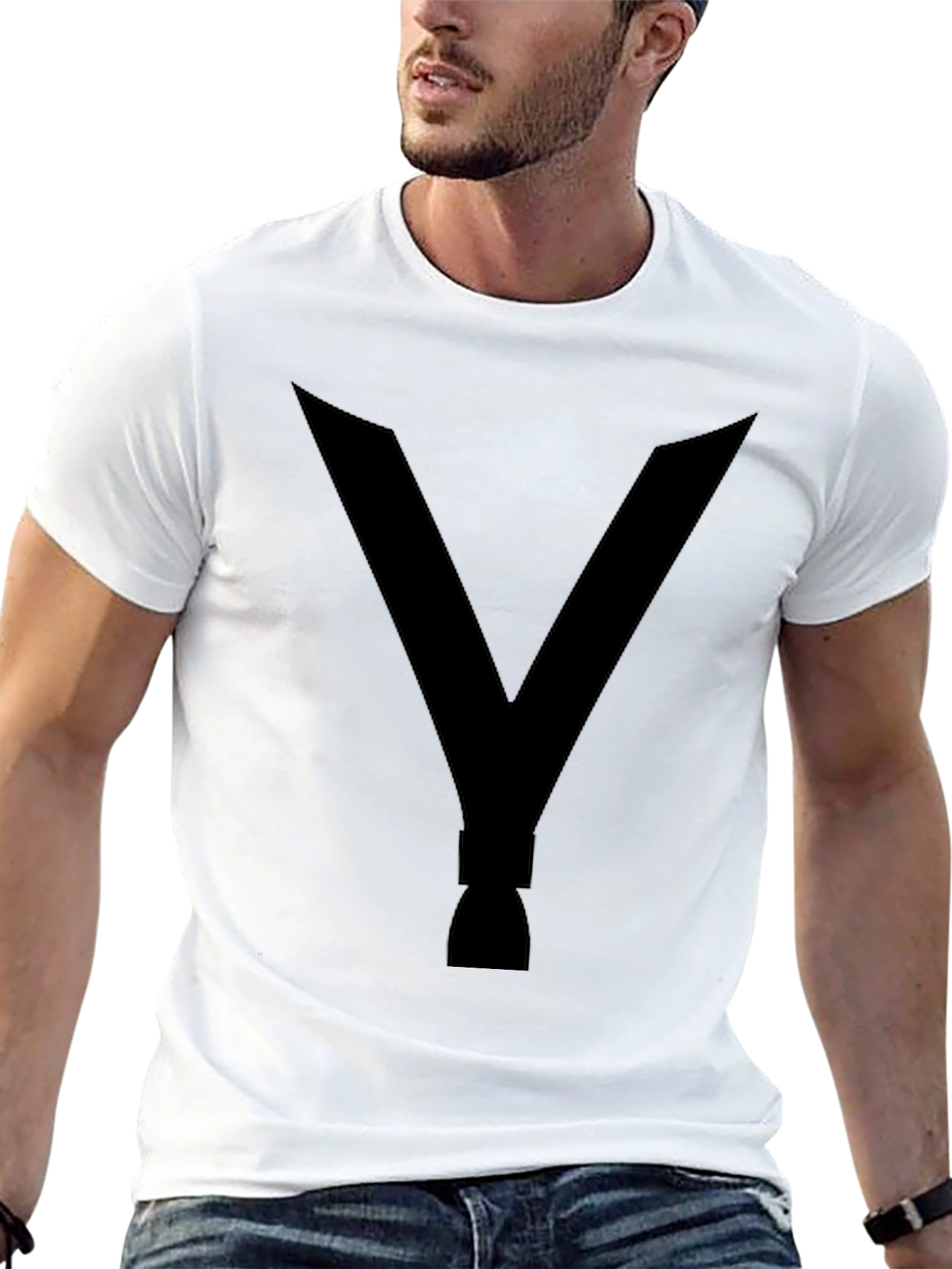 Black T-Shirt with Rocket Graphic