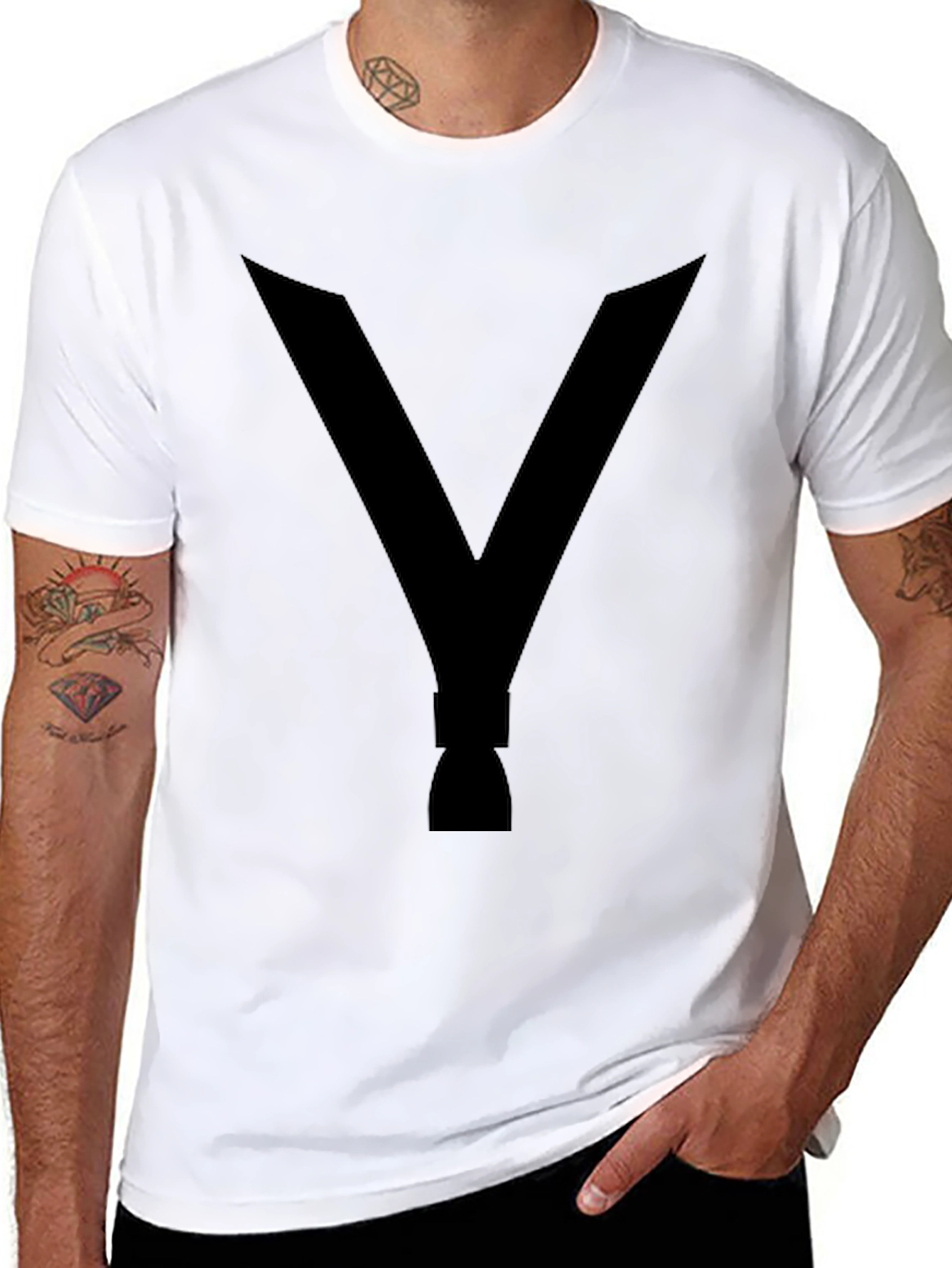Black T-Shirt with Rocket Graphic