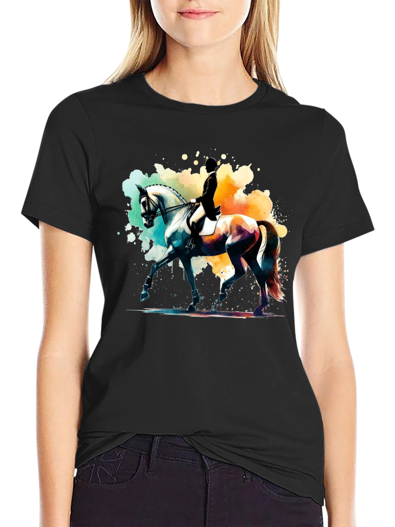 Equestrian Watercolor Graphic Tee