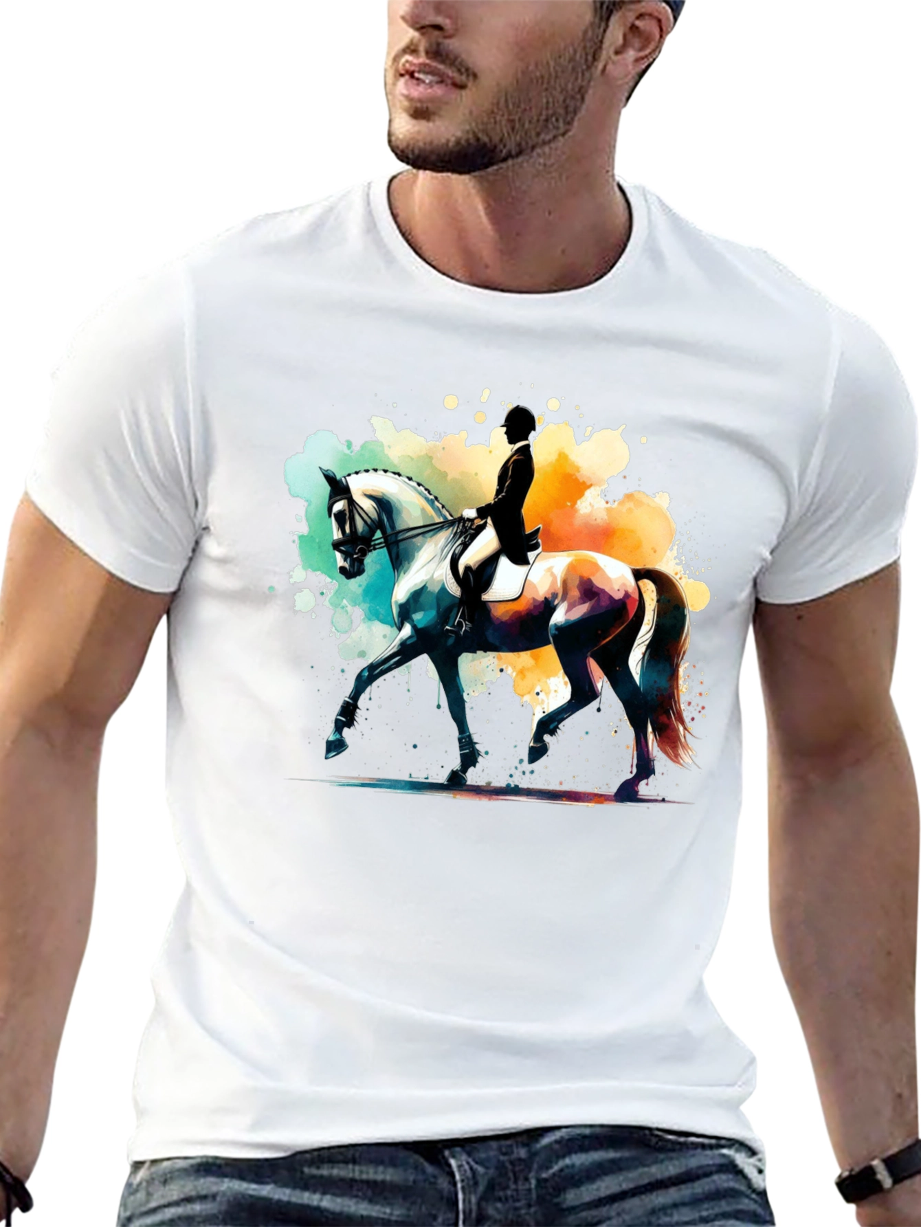 Equestrian Watercolor Graphic Tee