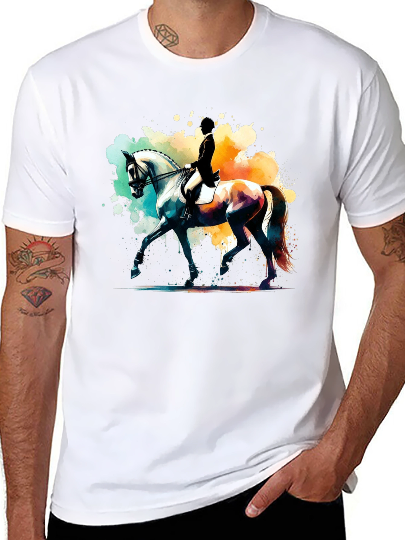 Equestrian Watercolor Graphic Tee