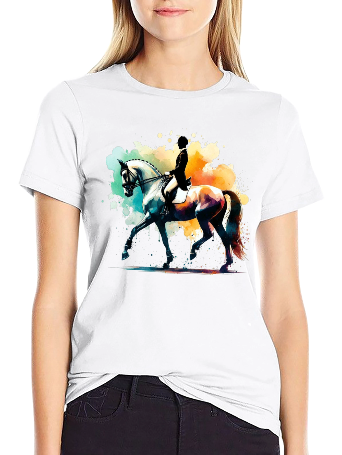 Equestrian Watercolor Graphic Tee