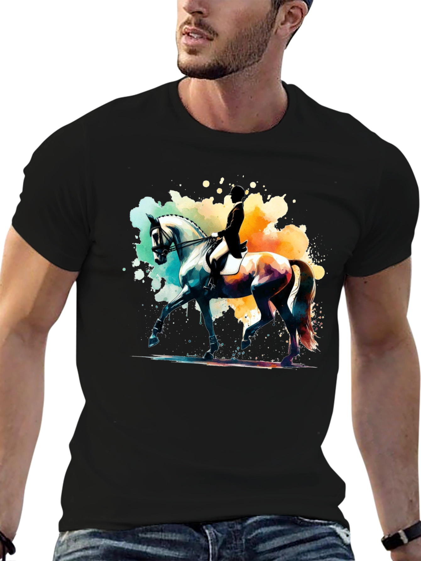 Equestrian Watercolor Graphic Tee