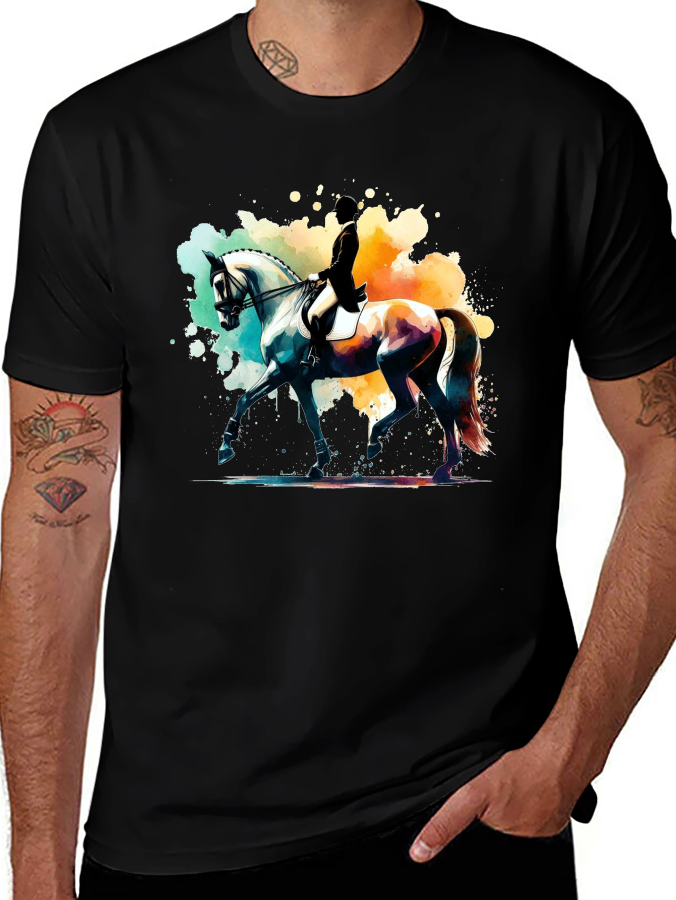 Equestrian Watercolor Graphic Tee