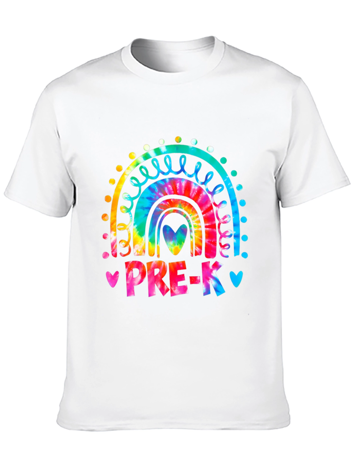 Pre-K Teacher Rainbow Tie-Dye Graphic T-Shirt