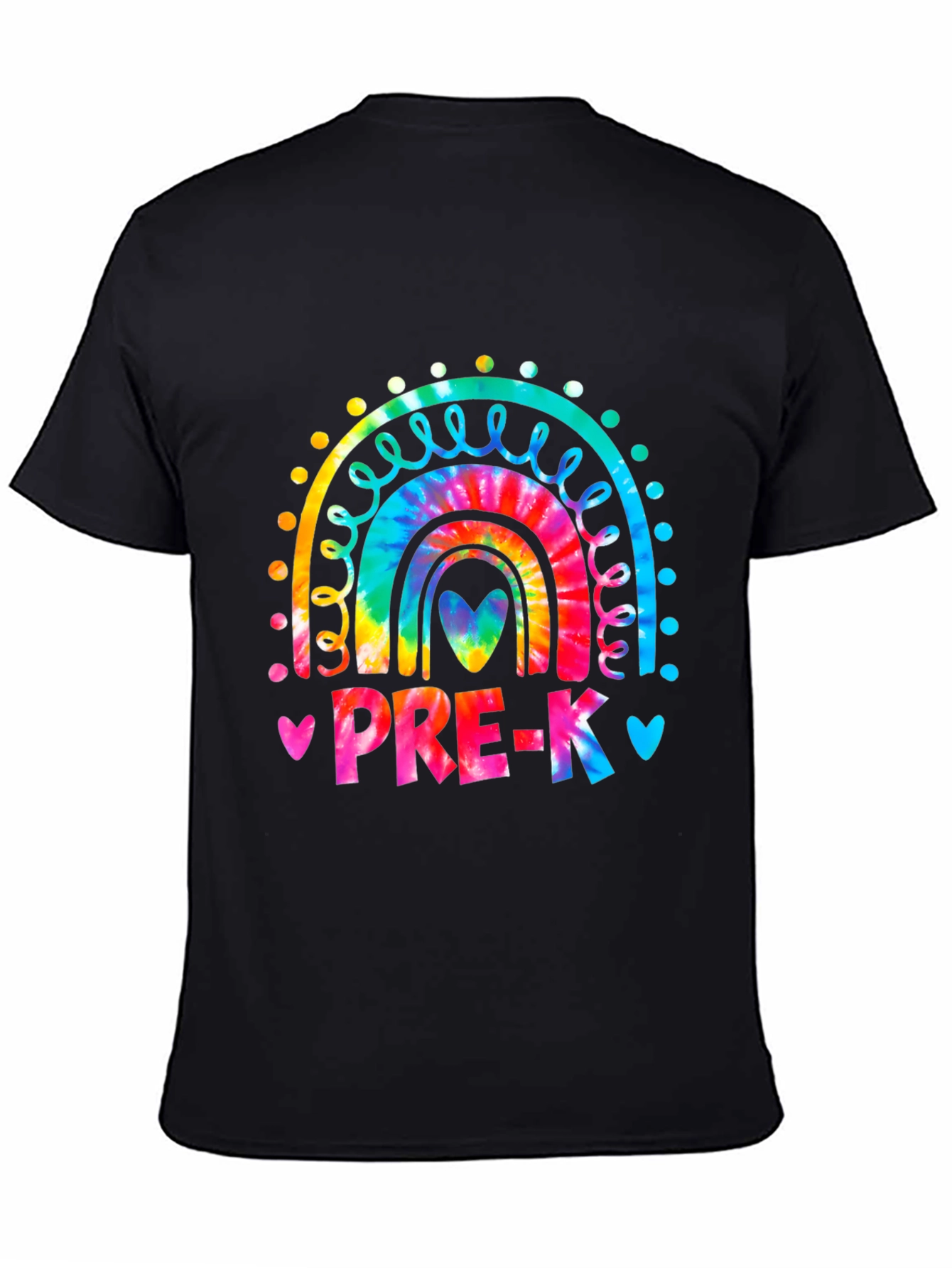 Pre-K Teacher Rainbow Tie-Dye Graphic T-Shirt
