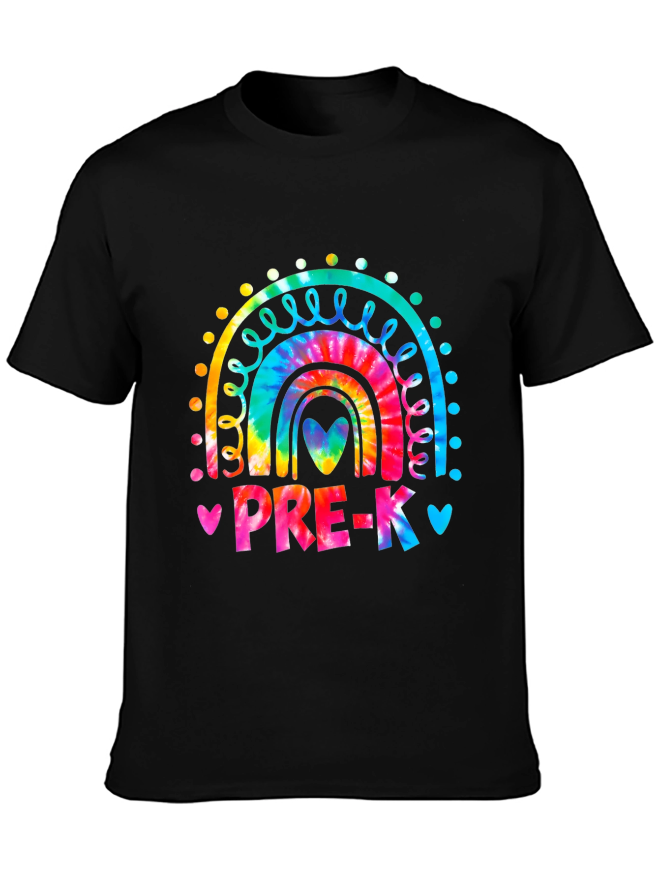 Pre-K Teacher Rainbow Tie-Dye Graphic T-Shirt