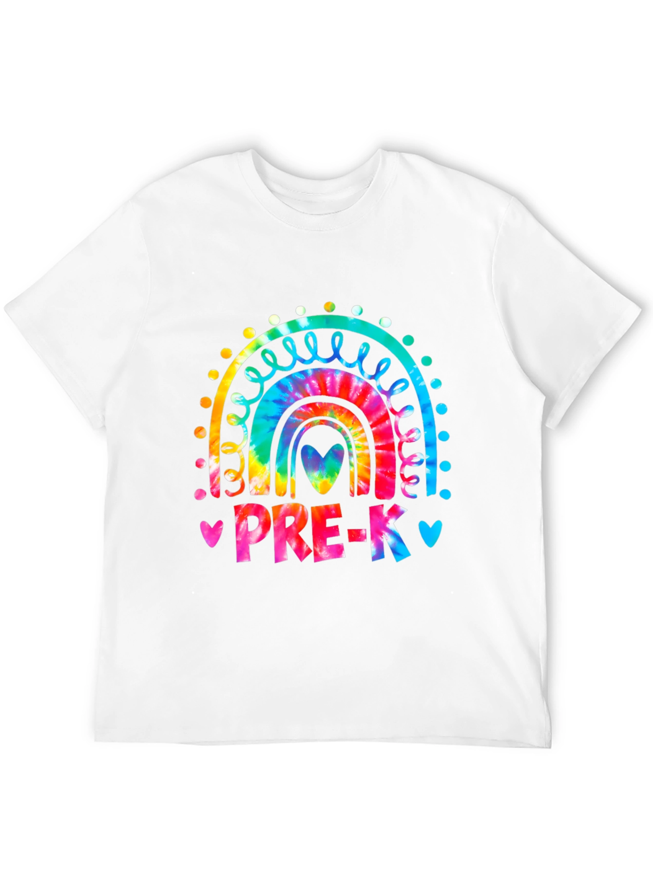 Pre-K Teacher Rainbow Tie-Dye Graphic T-Shirt
