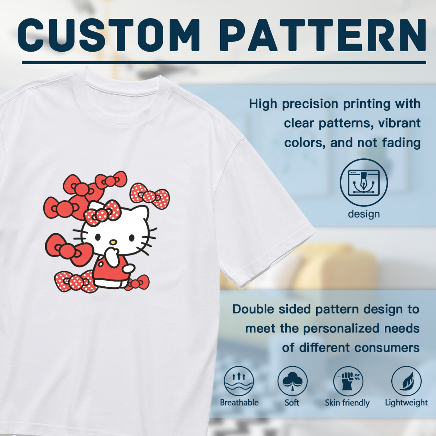 Overload Red Bow Hello Kitty Fun Printed Plus?Size Tee