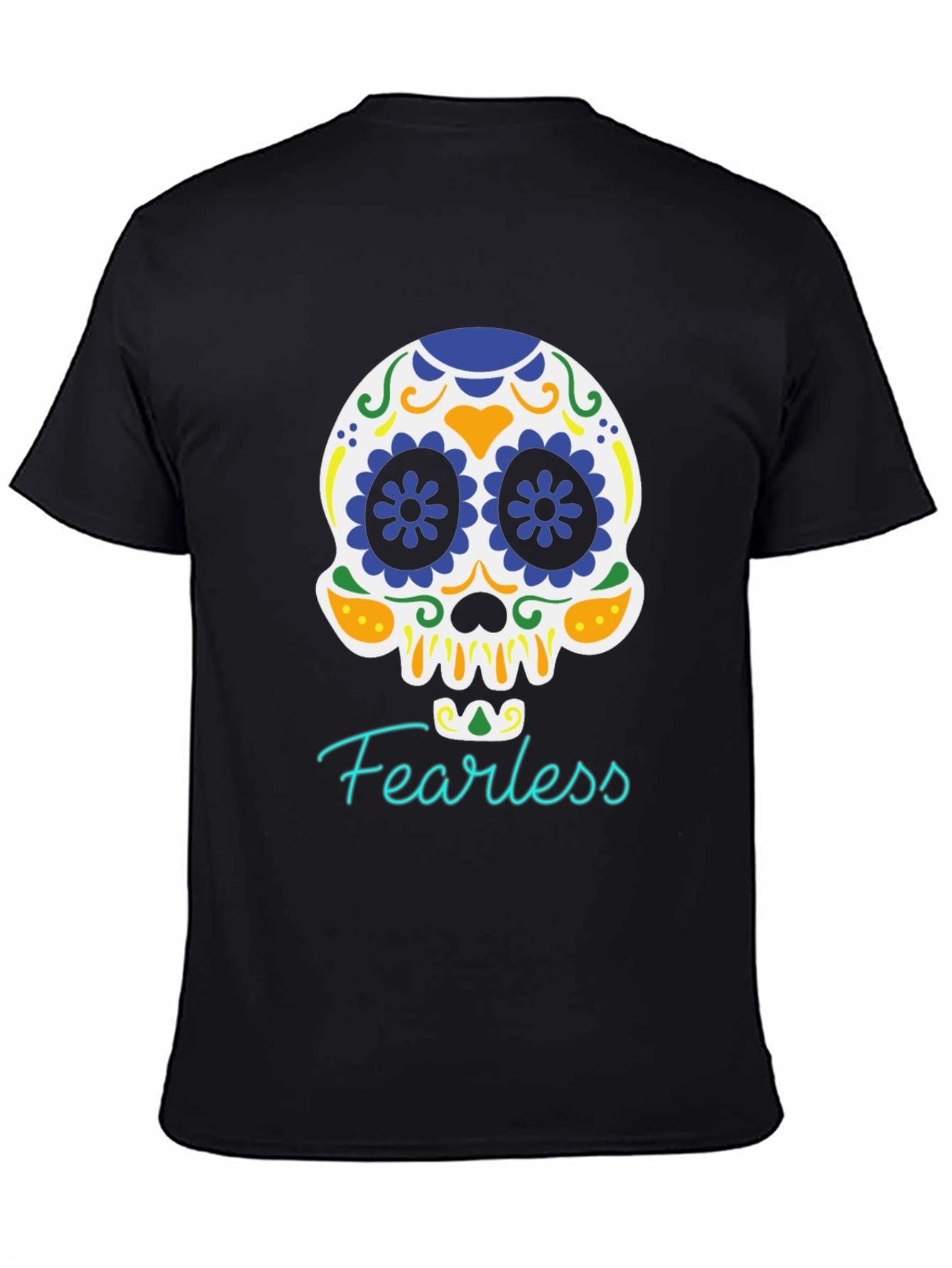 Fearless Skull Graphic Tee - Black