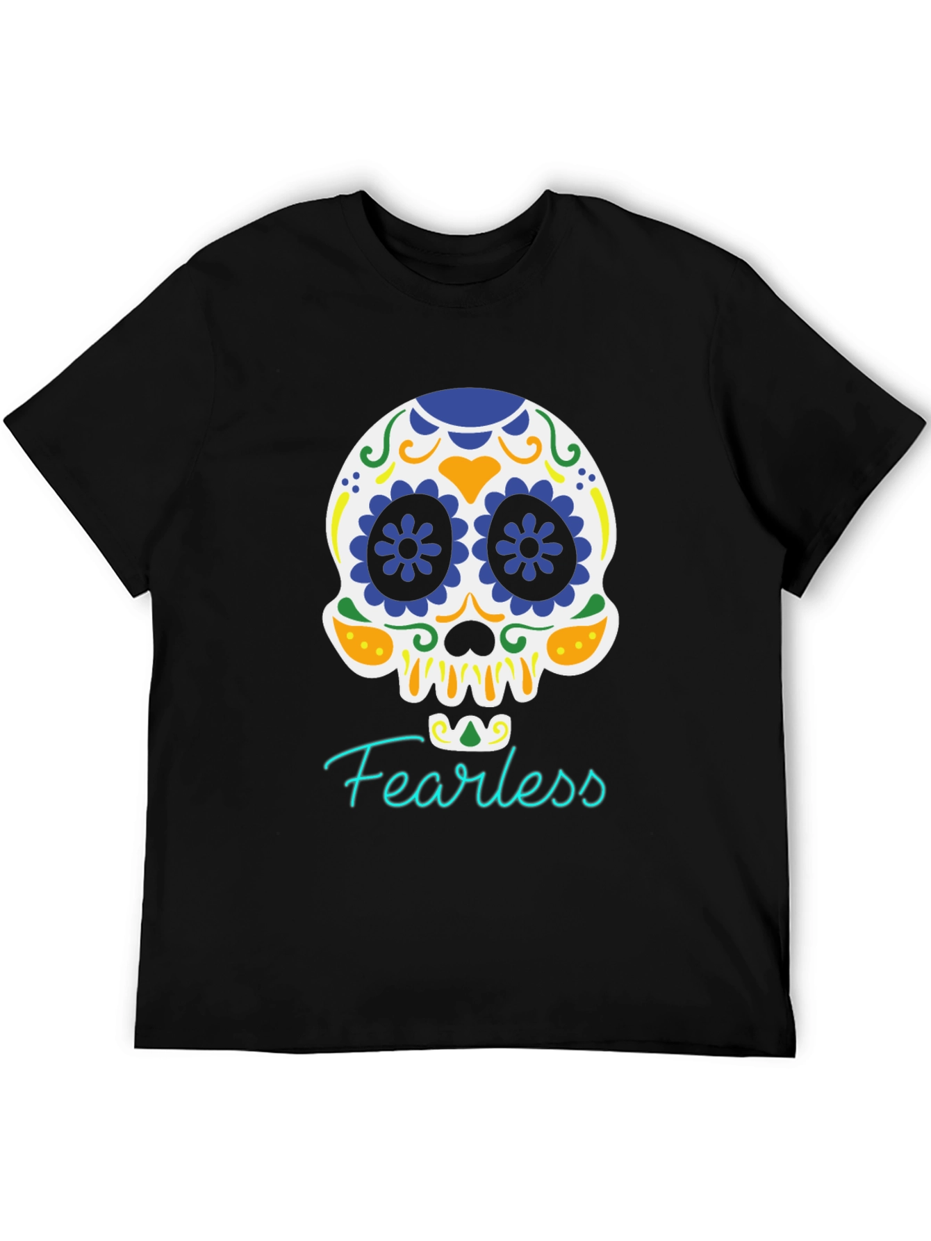 Fearless Skull Graphic Tee - Black