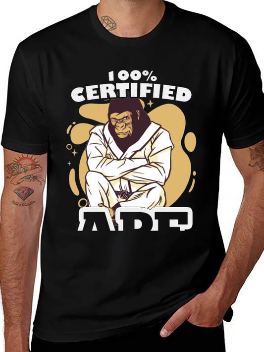 100% Certified Ape T-Shirt - Martial Arts Gorilla