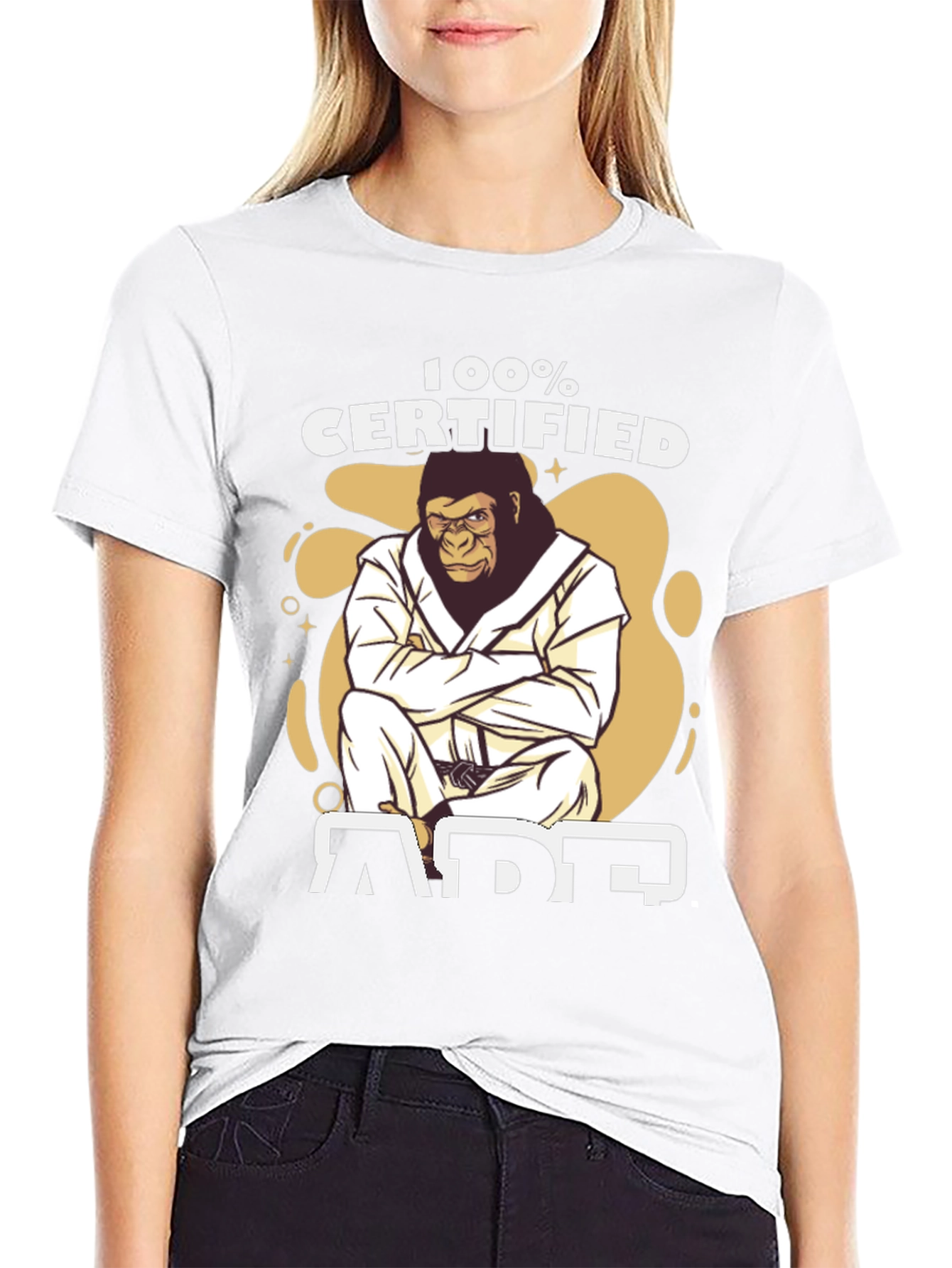 100% Certified Ape T-Shirt - Martial Arts Gorilla