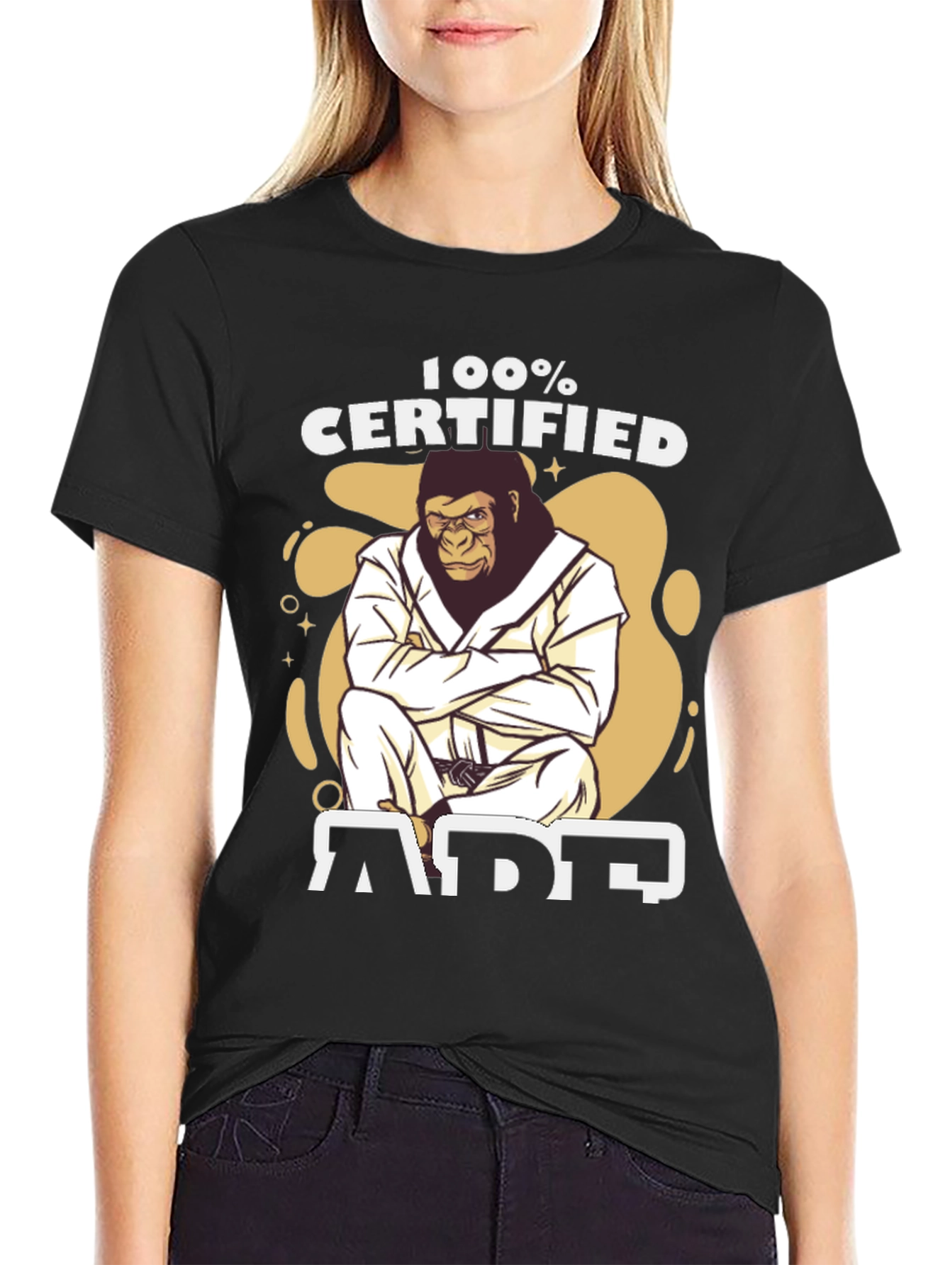100% Certified Ape T-Shirt - Martial Arts Gorilla