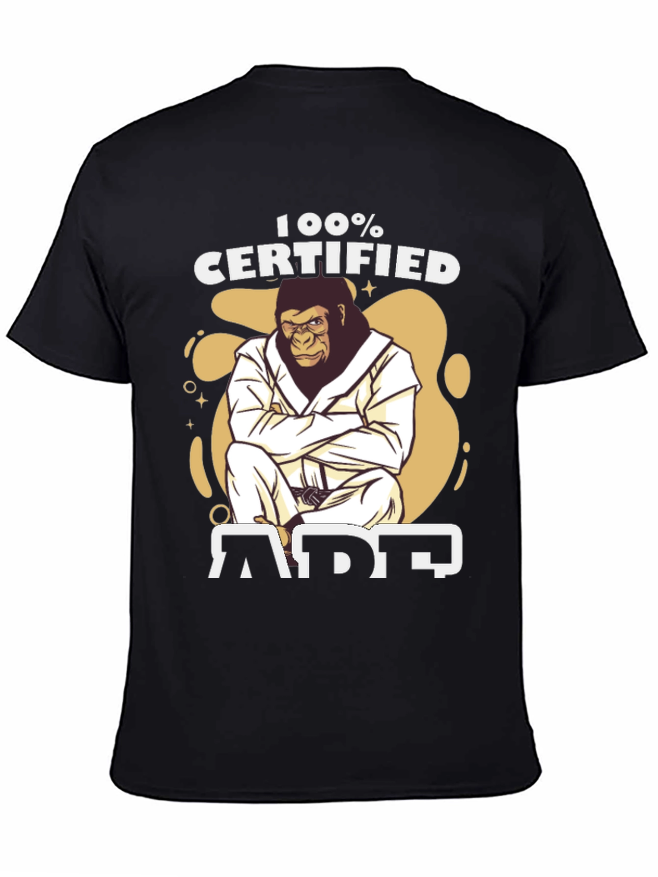 100% Certified Ape T-Shirt - Martial Arts Gorilla