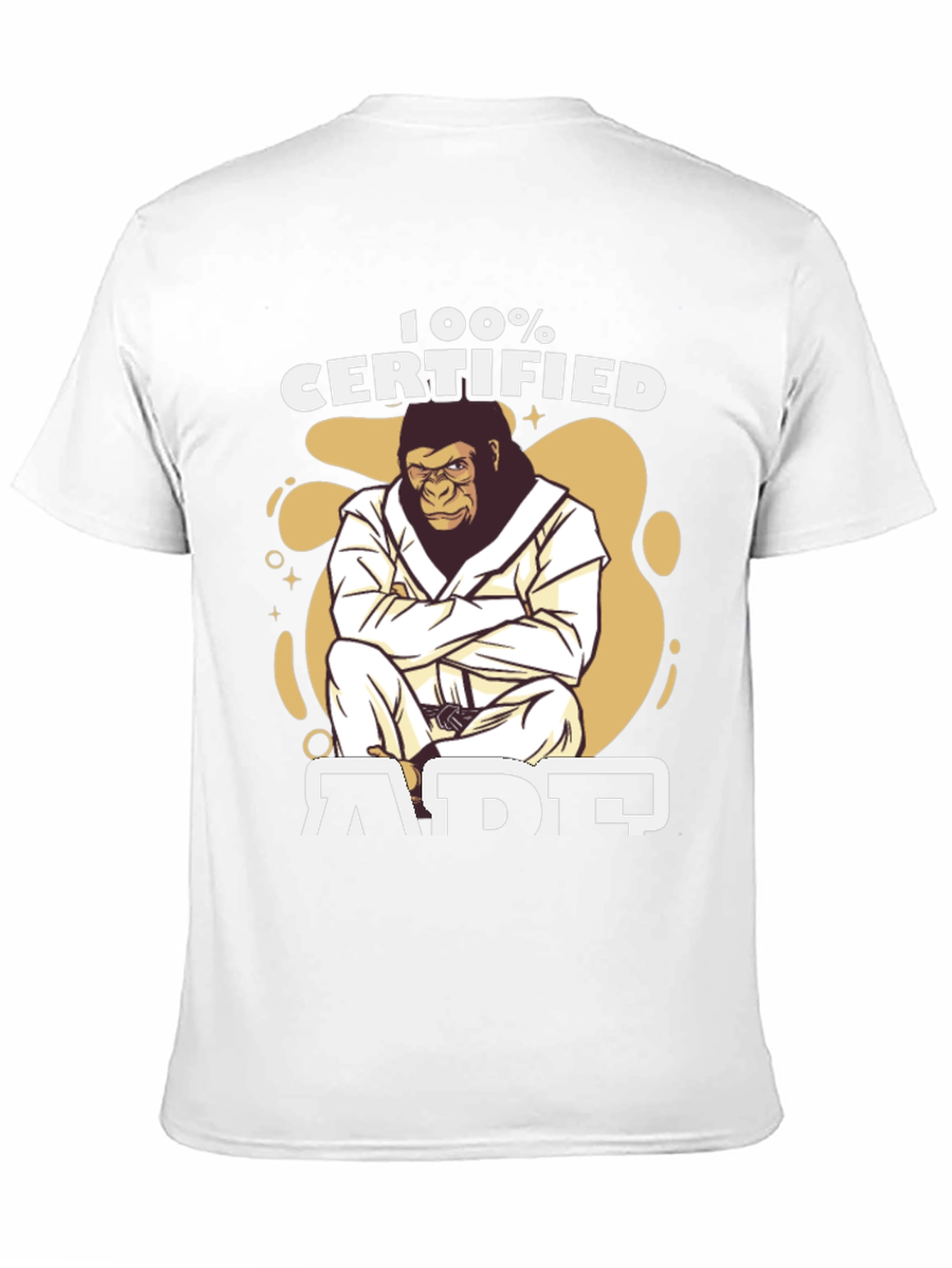 100% Certified Ape T-Shirt - Martial Arts Gorilla