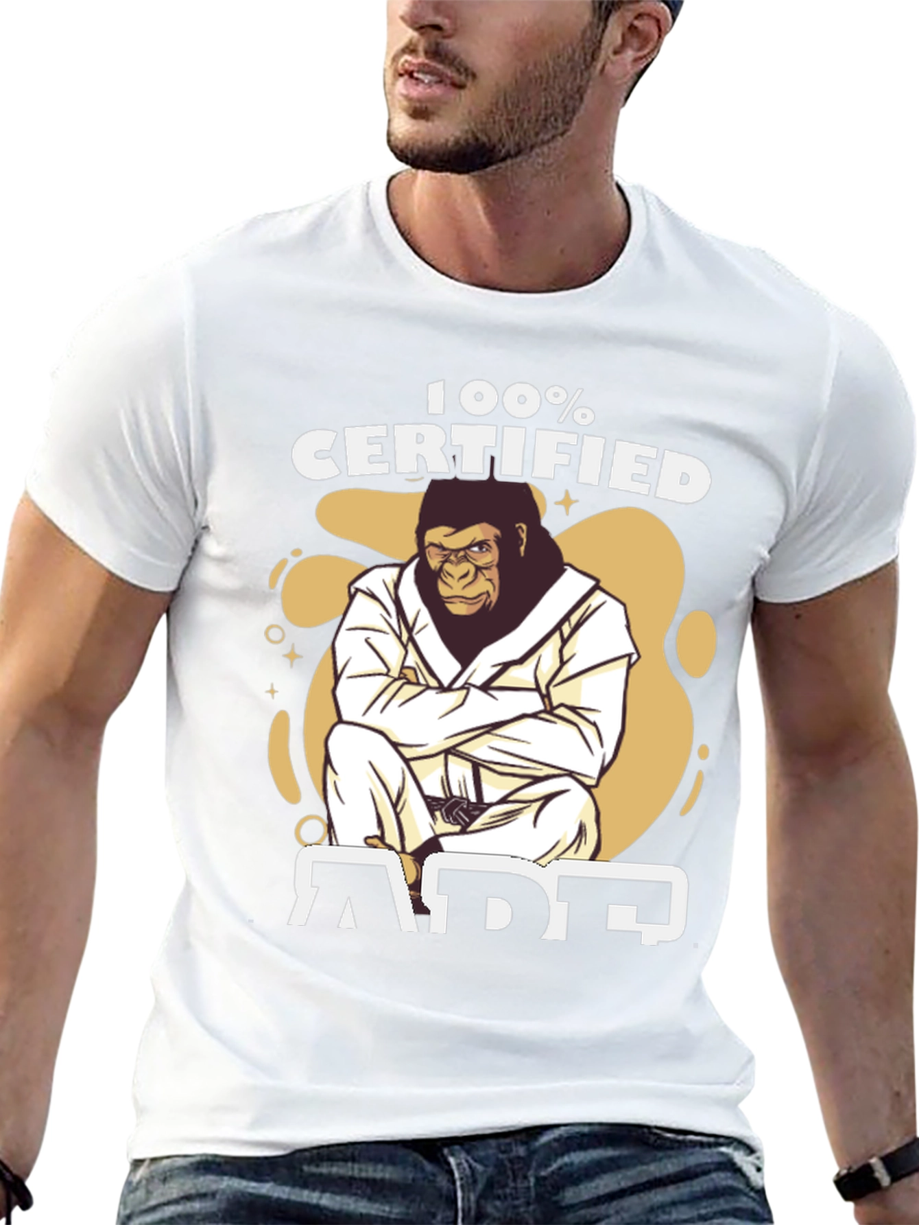 100% Certified Ape T-Shirt - Martial Arts Gorilla