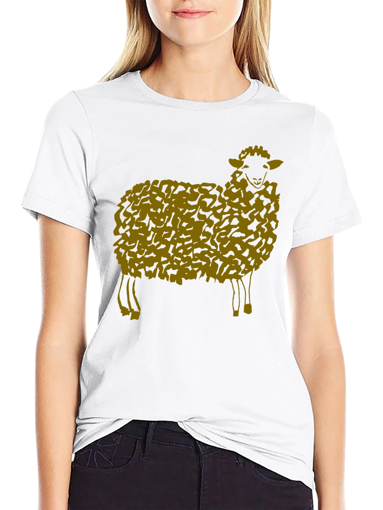Sheep Graphic Black T-Shirt