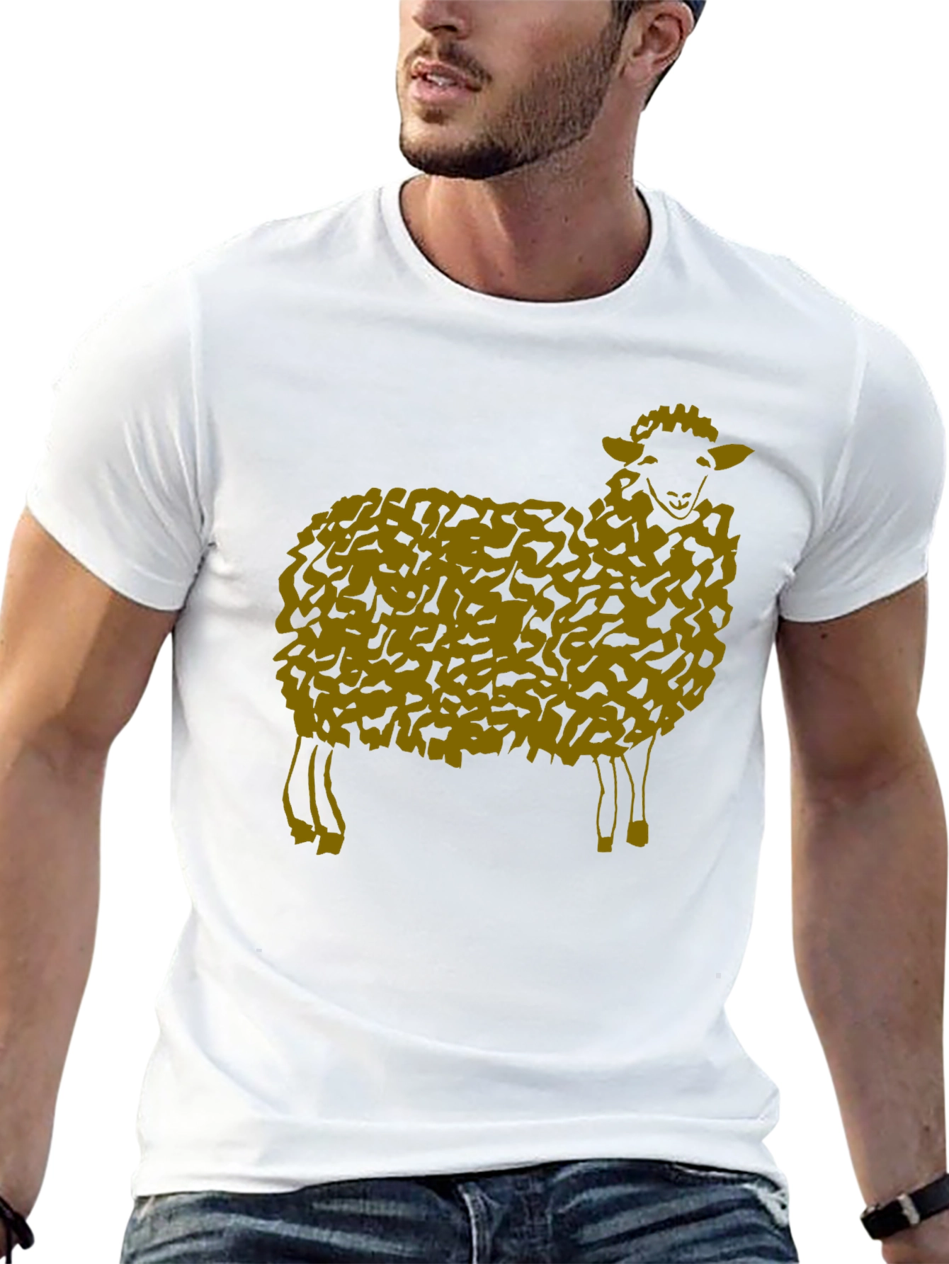 Sheep Graphic Black T-Shirt