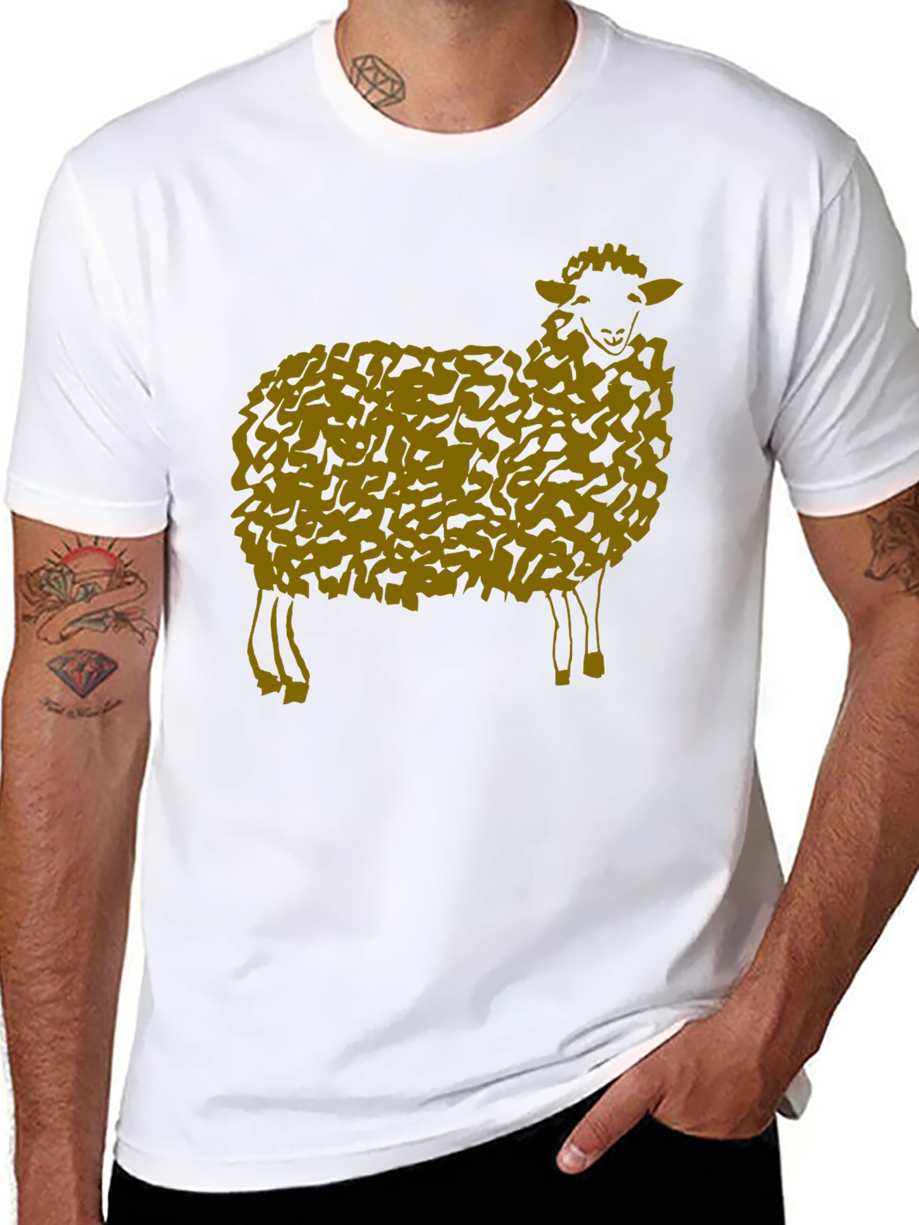 Sheep Graphic Black T-Shirt