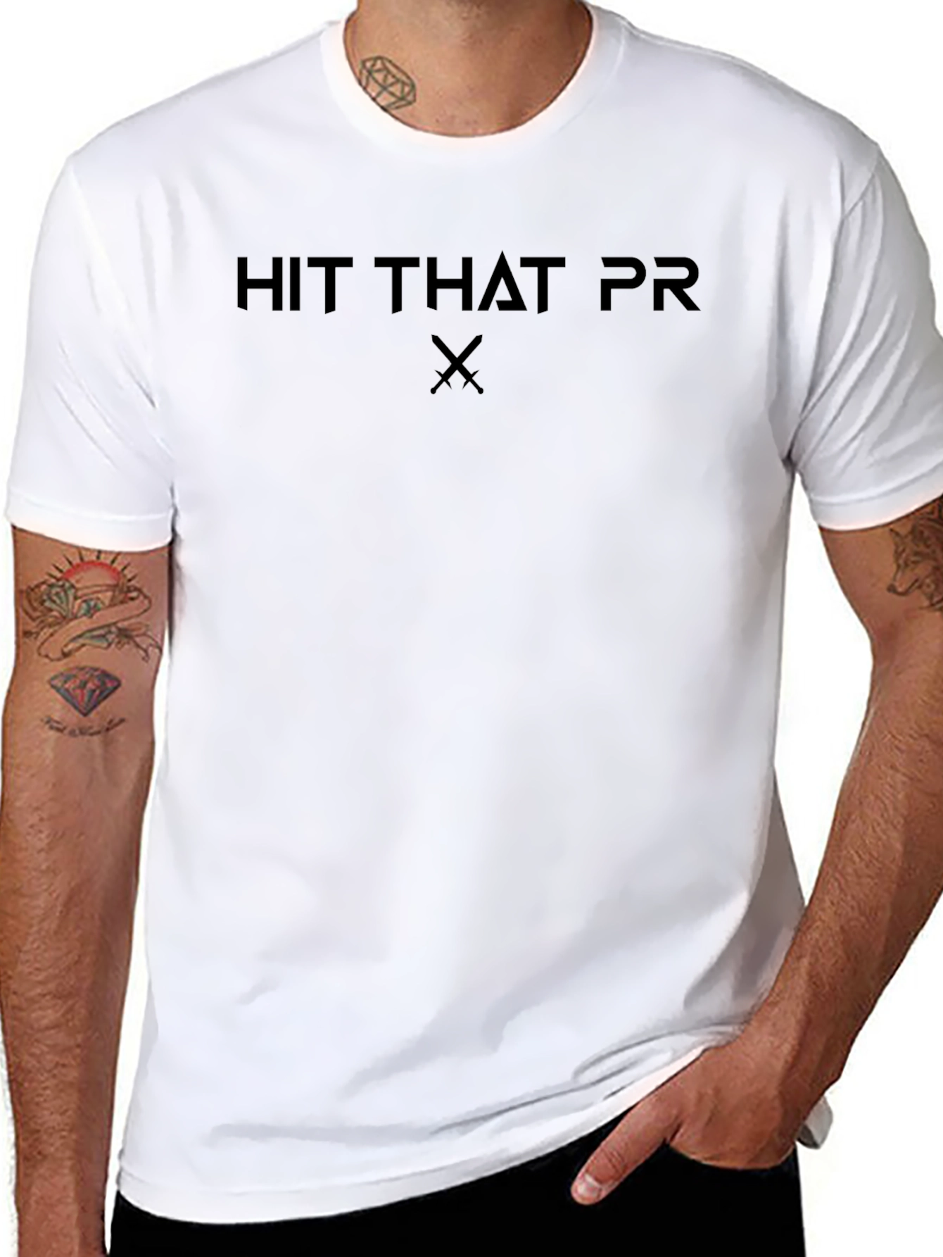 Hit That PR Black T-Shirt - Workout Motivation