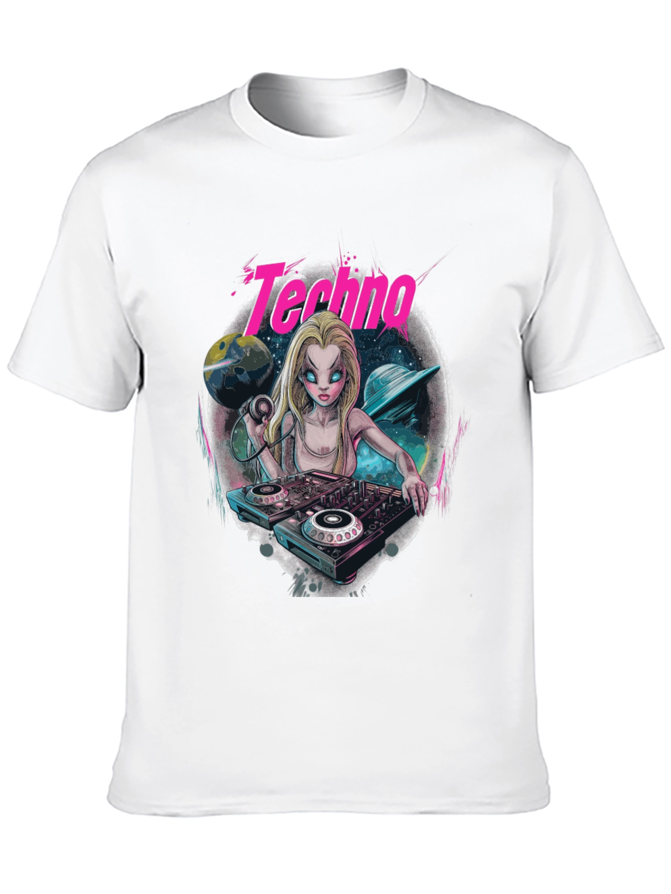 Techno DJ Graphic T-Shirt - EDM Rave Style