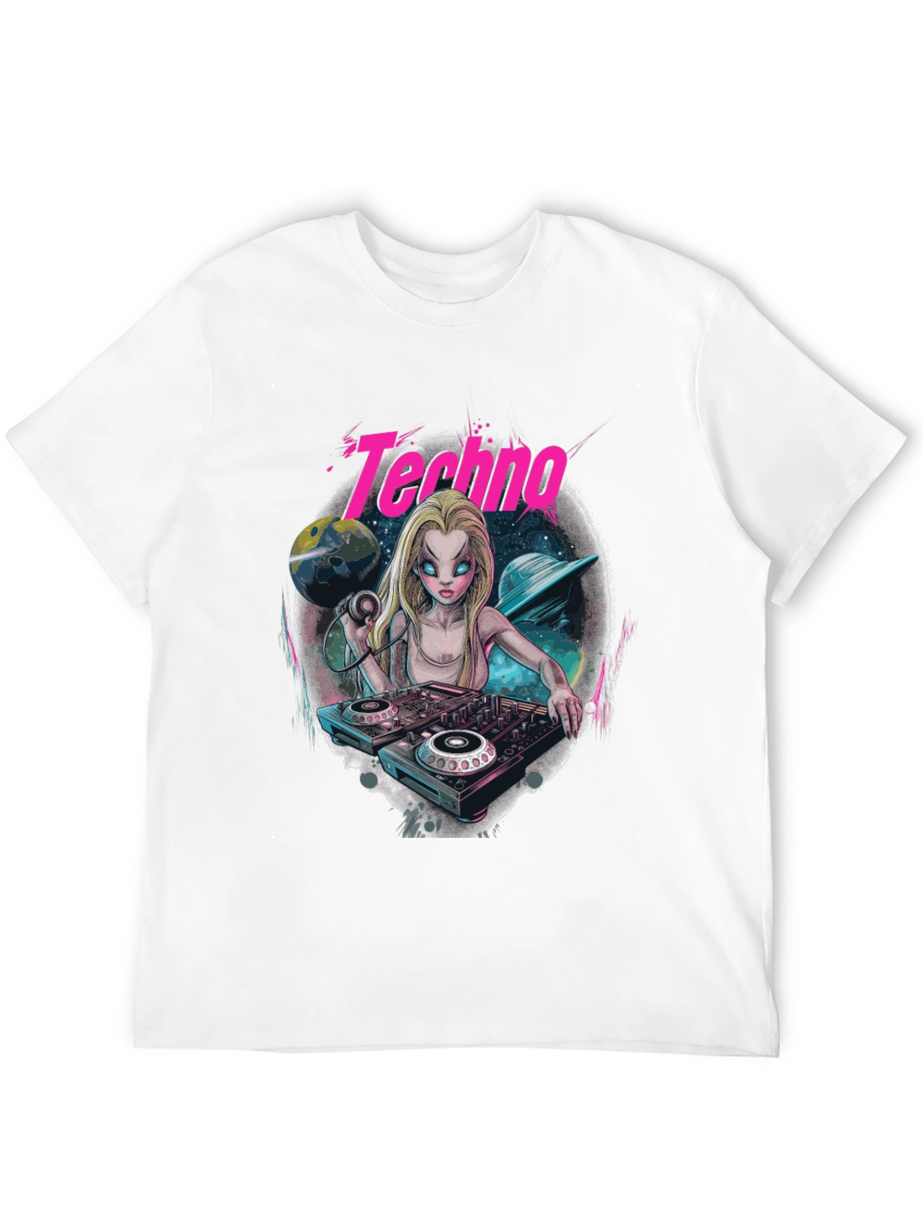 Techno DJ Graphic T-Shirt - EDM Rave Style