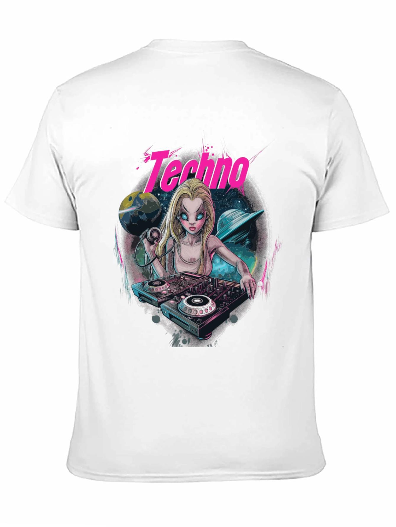 Techno DJ Graphic T-Shirt - EDM Rave Style
