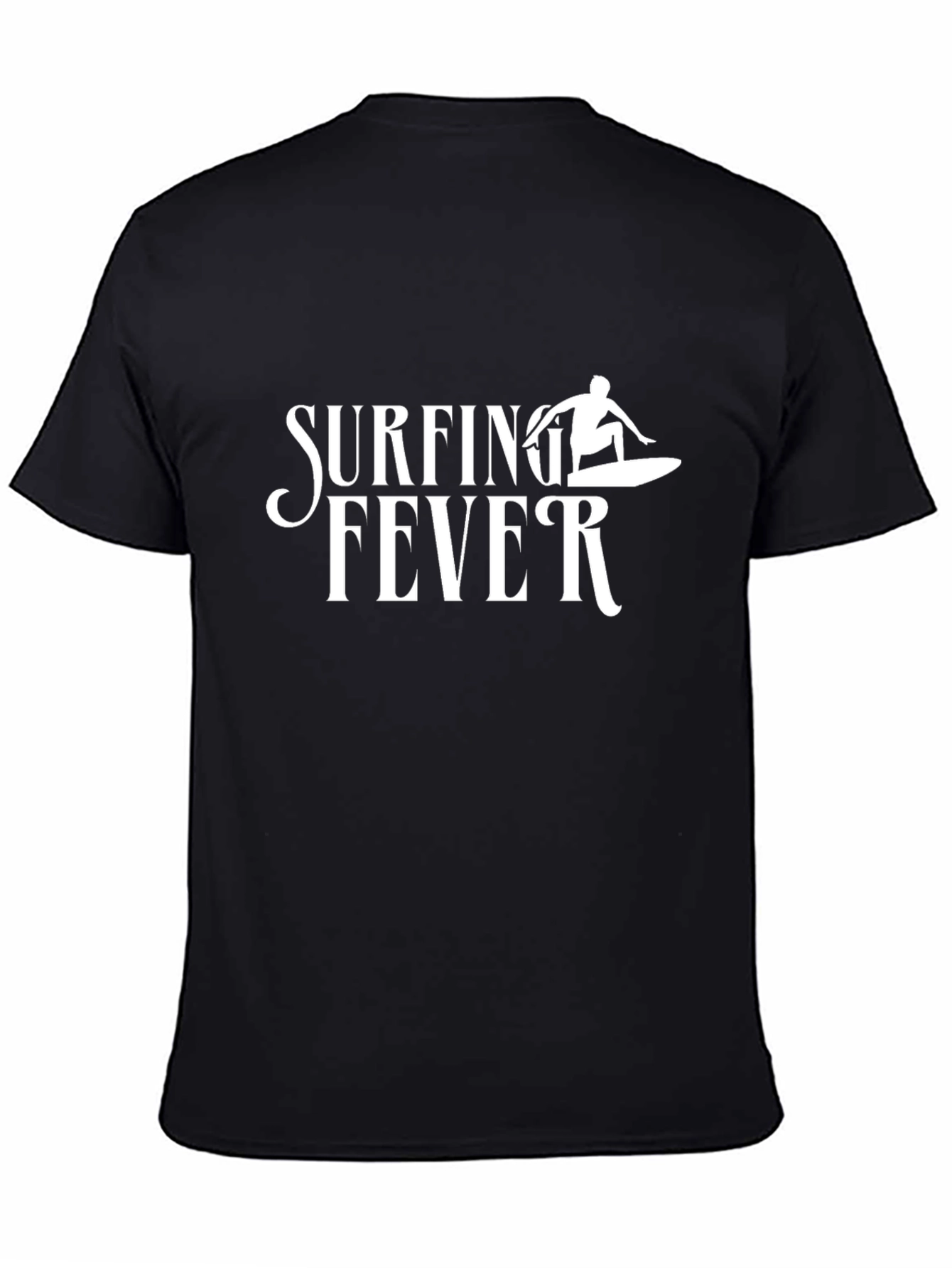 Surfing Fever Black Graphic Tee