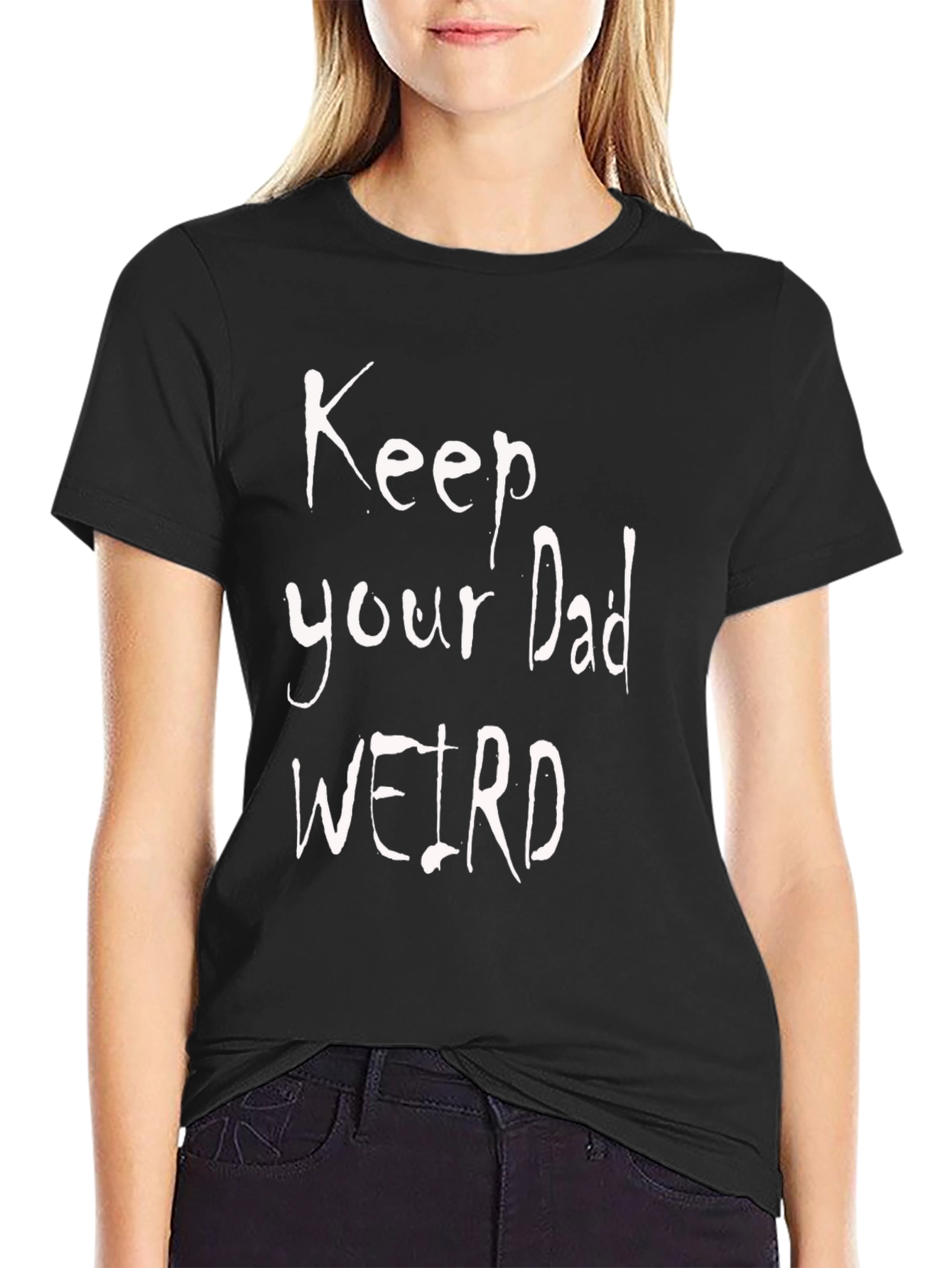 Keep Your Dad Weird Black T-Shirt