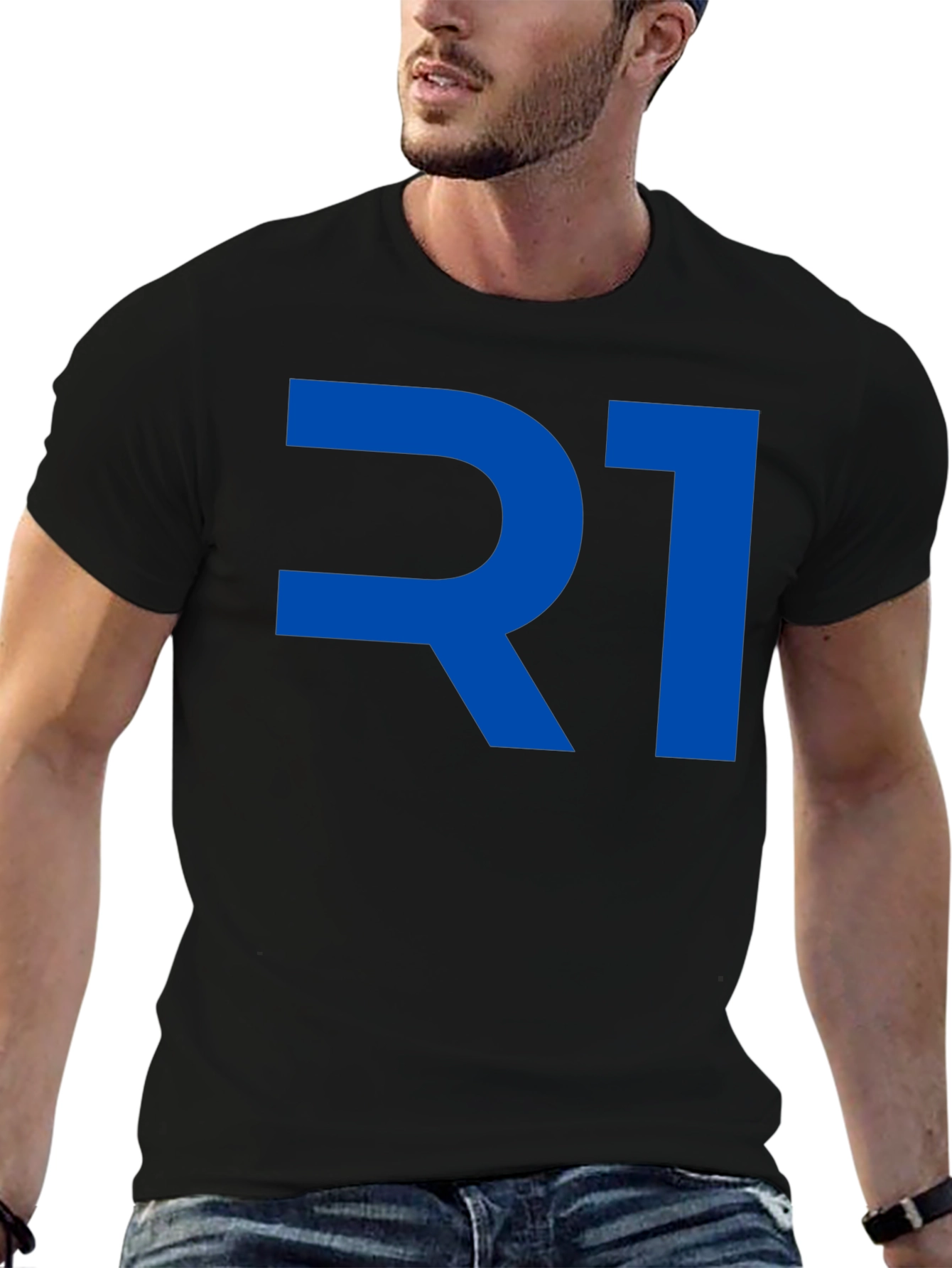 R1 Graphic T-Shirt - Bold Blue Design