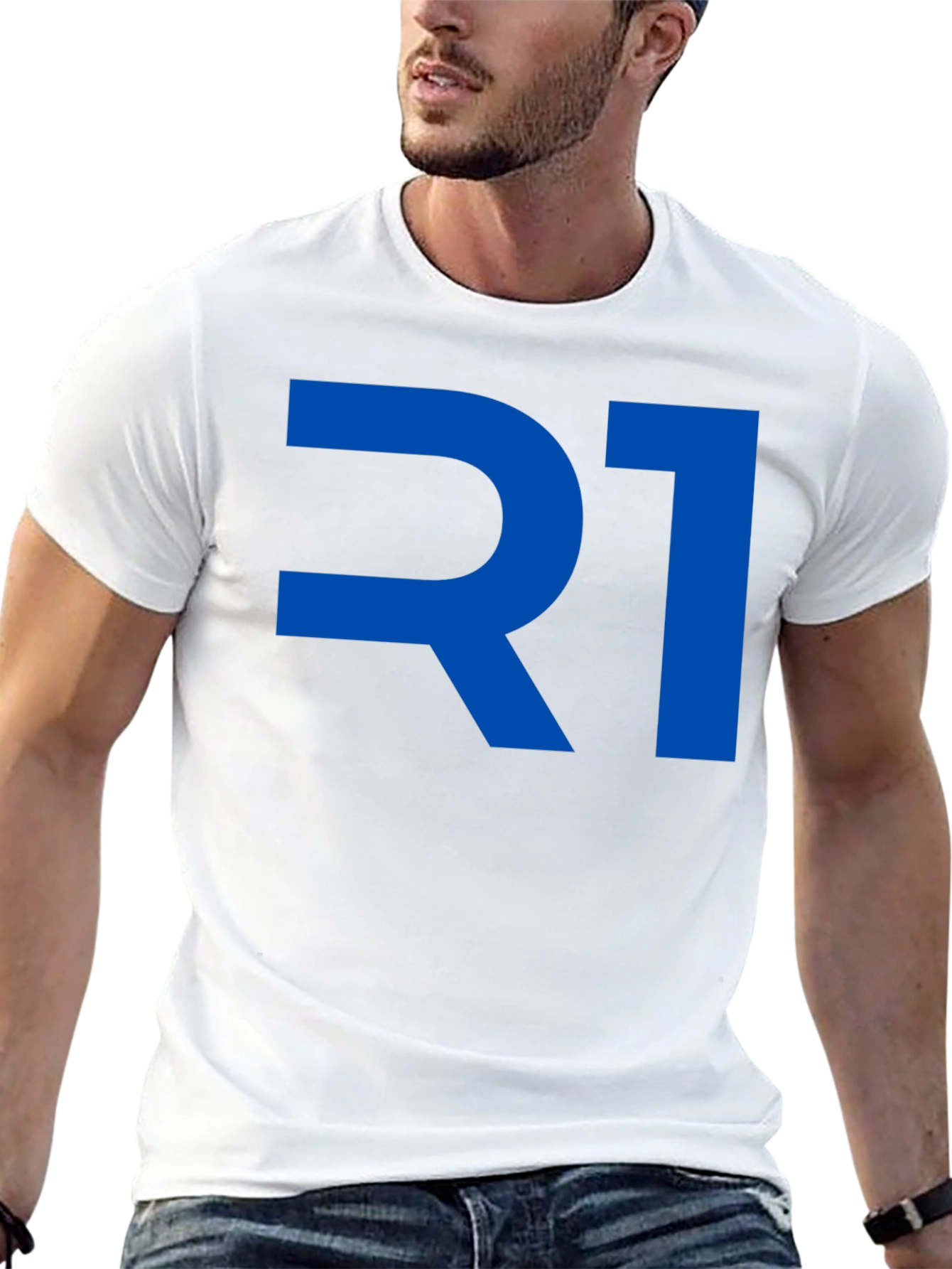 R1 Graphic T-Shirt - Bold Blue Design