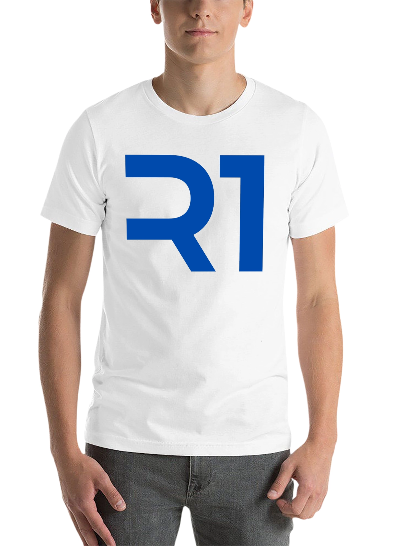 R1 Graphic T-Shirt - Bold Blue Design