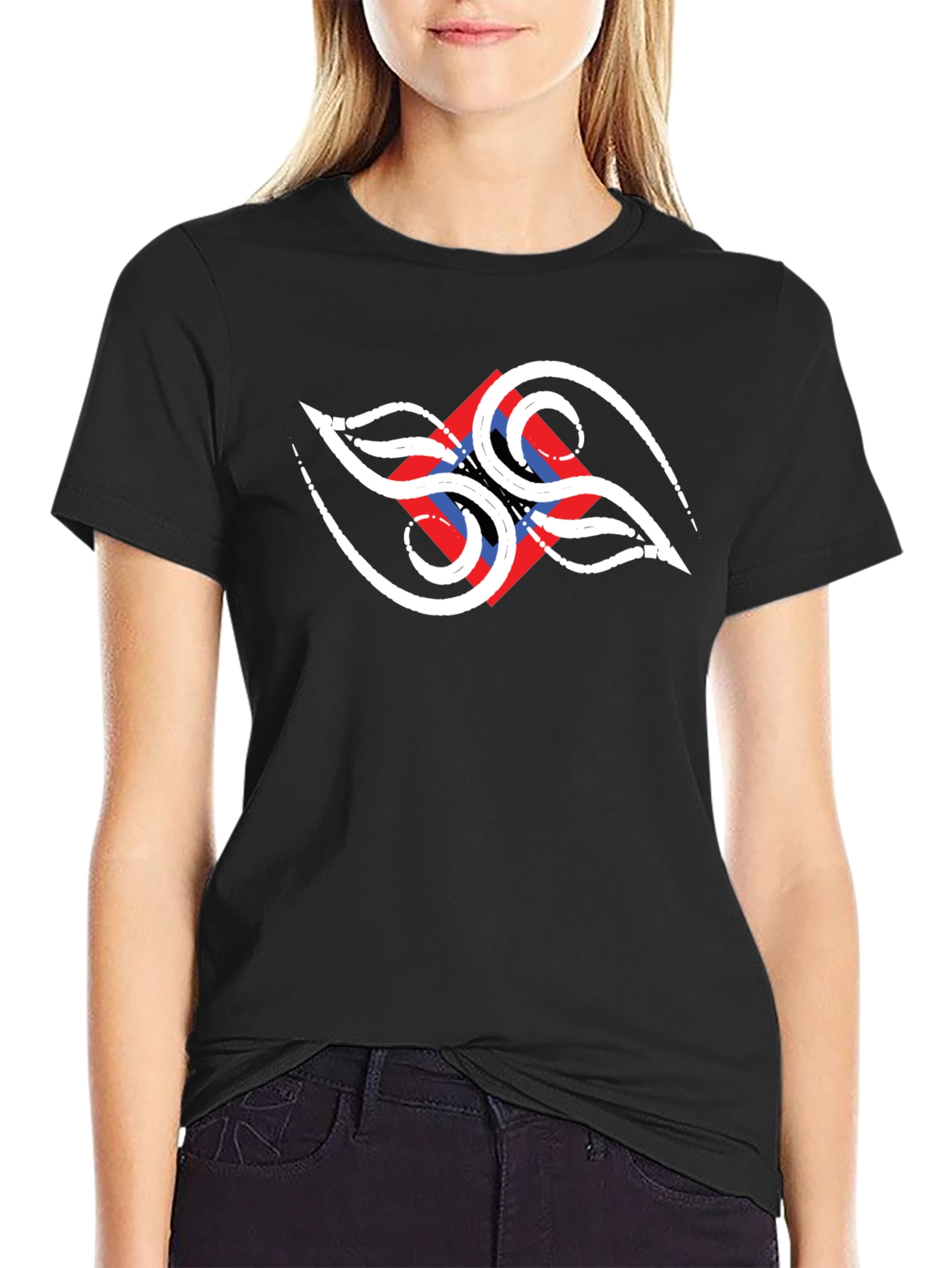 Abstract Design Black T-Shirt