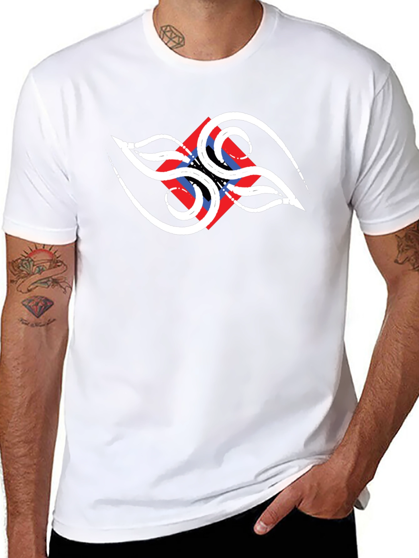 Abstract Design Black T-Shirt