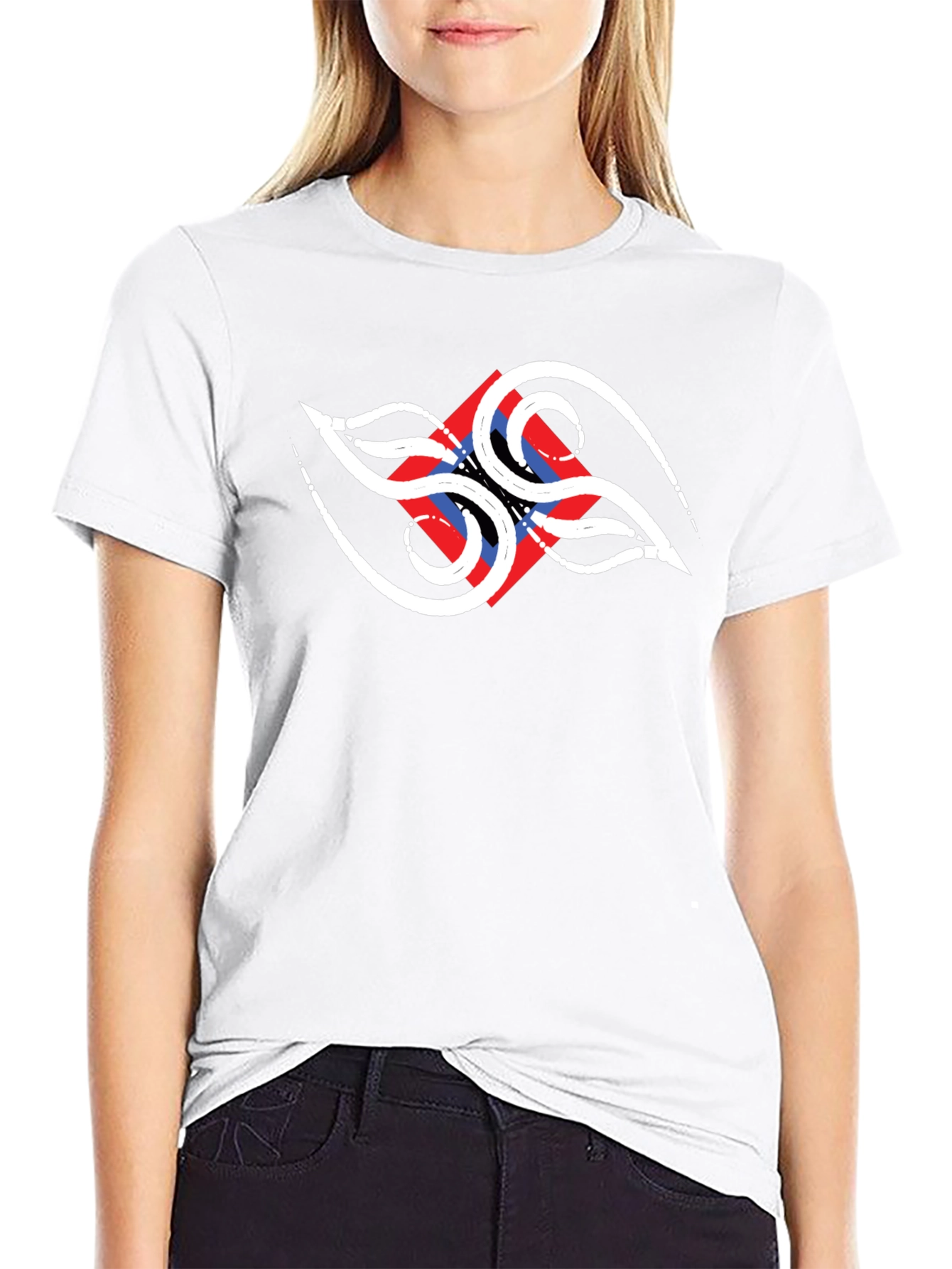 Abstract Design Black T-Shirt