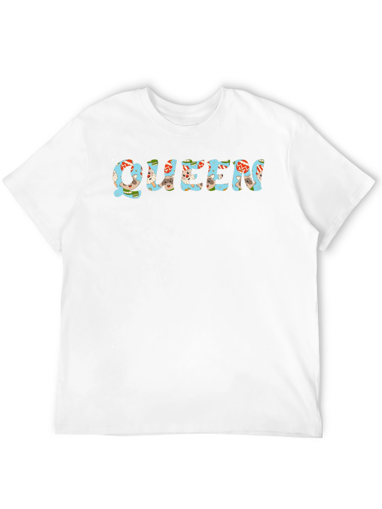 Queen Cartoon Graphic Print Black T-Shirt