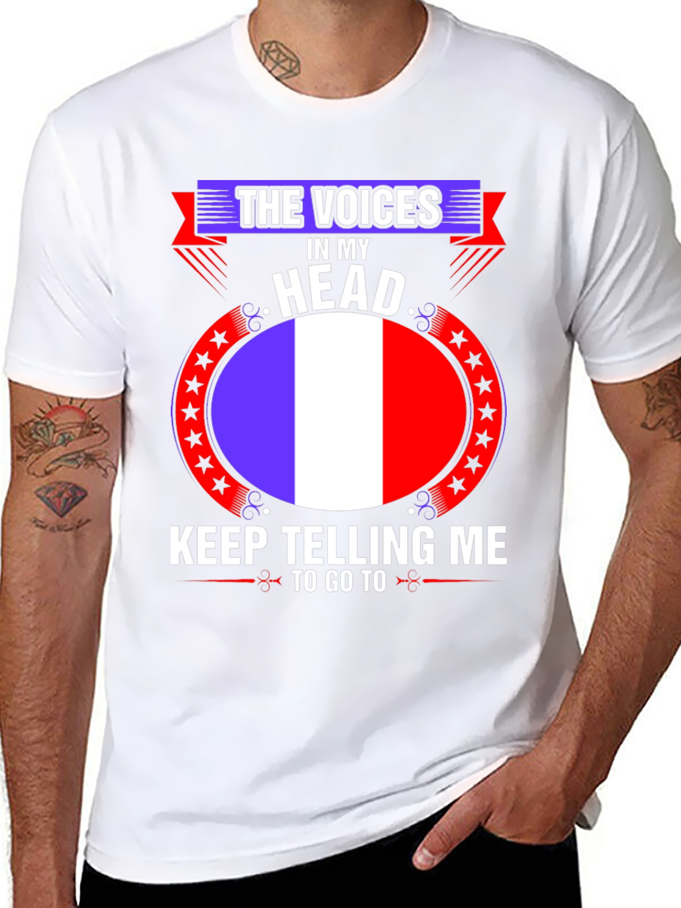 France Flag Voices in My Head T-Shirt