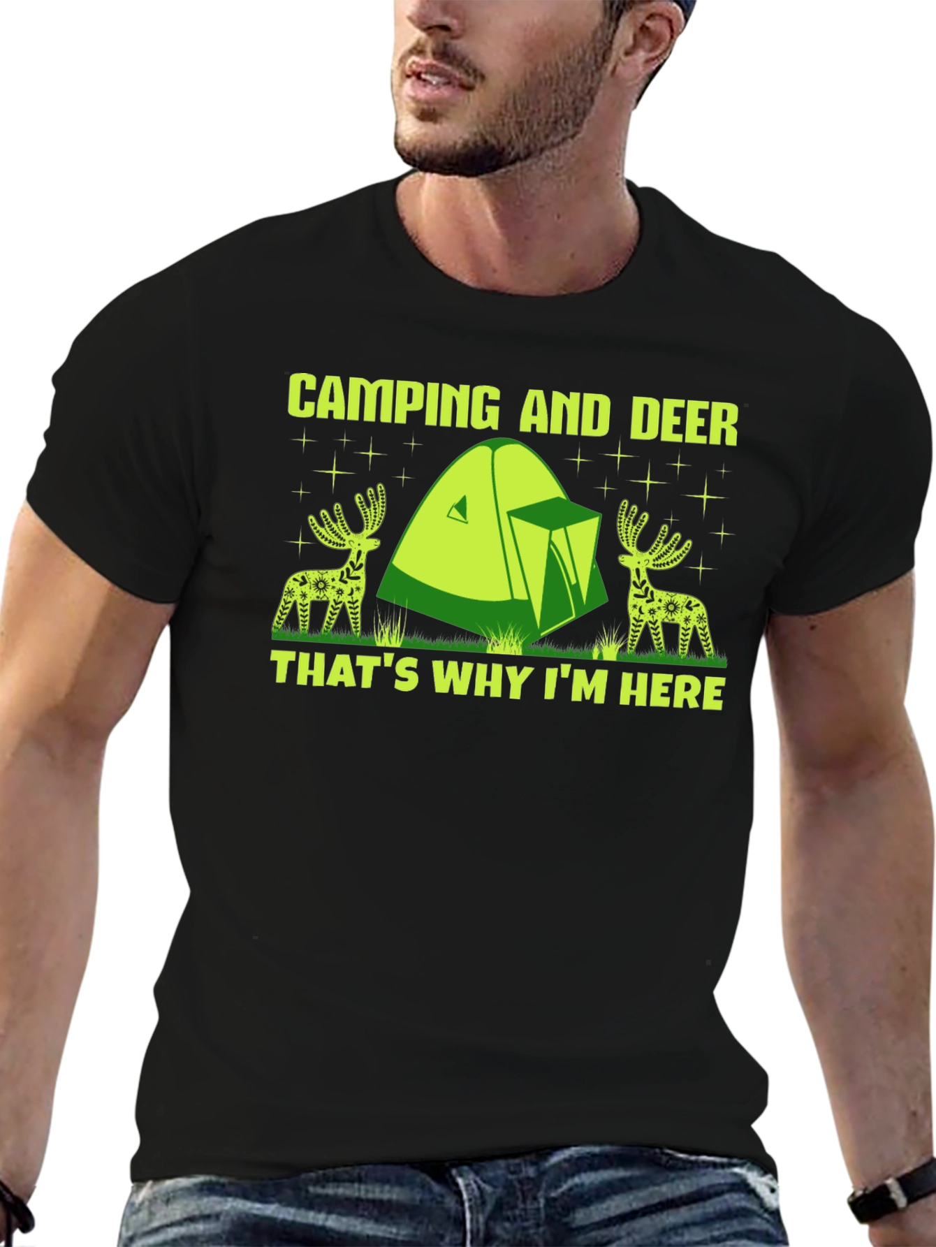 Camping and Deer T-Shirt