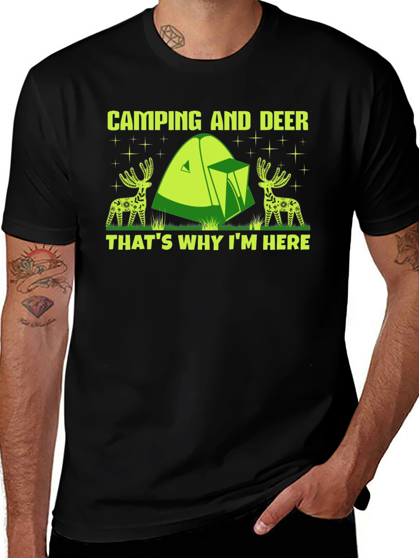 Camping and Deer T-Shirt