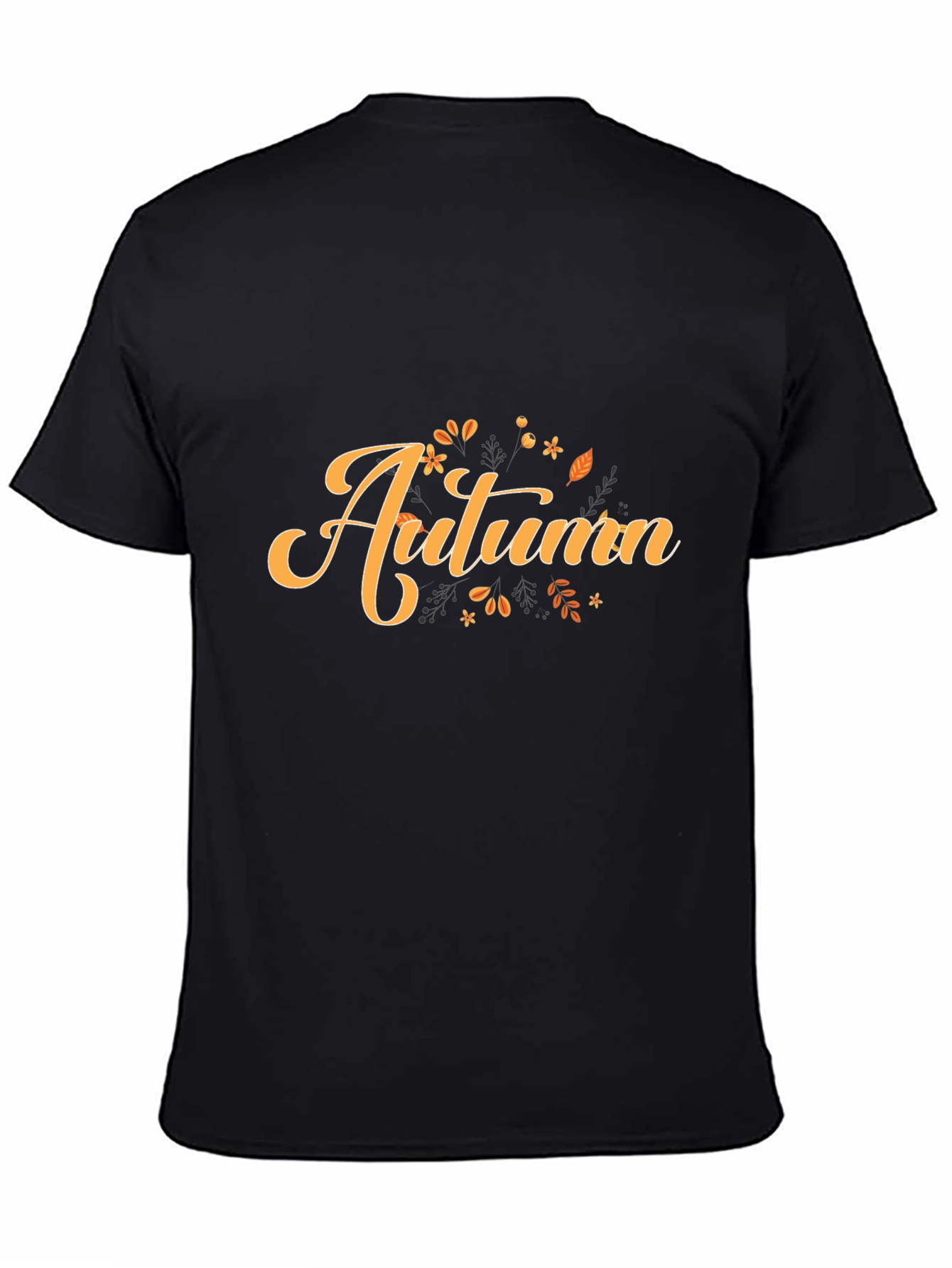 Autumn Themed Black Graphic Tee