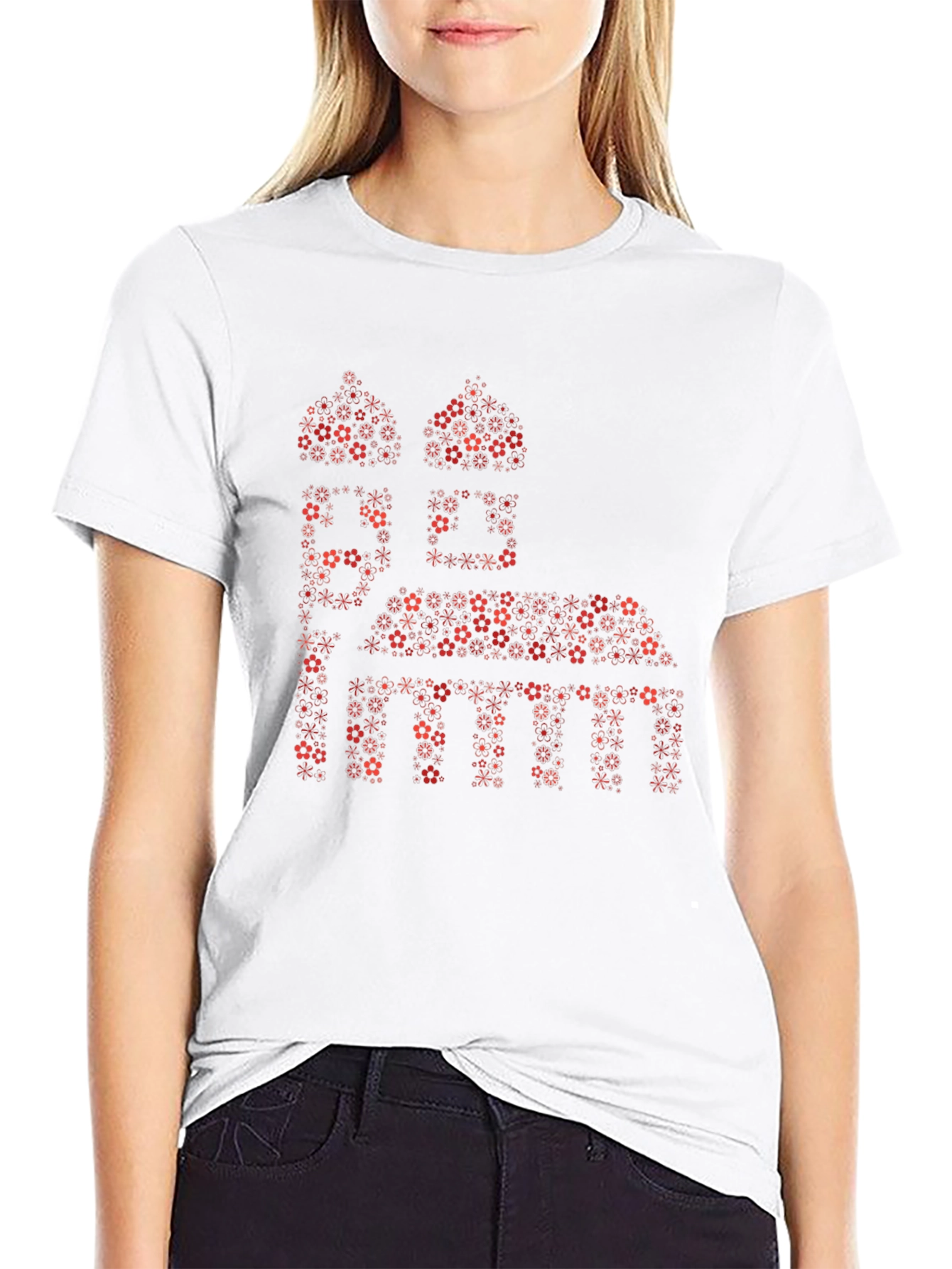 Floral Mosque Graphic Tee - Black