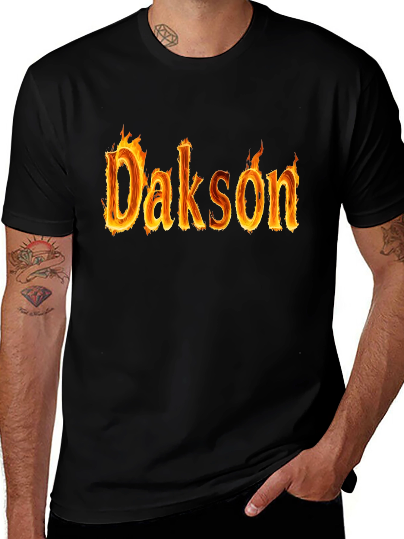 Dakson Flame T-Shirt - Personalized Fire Design