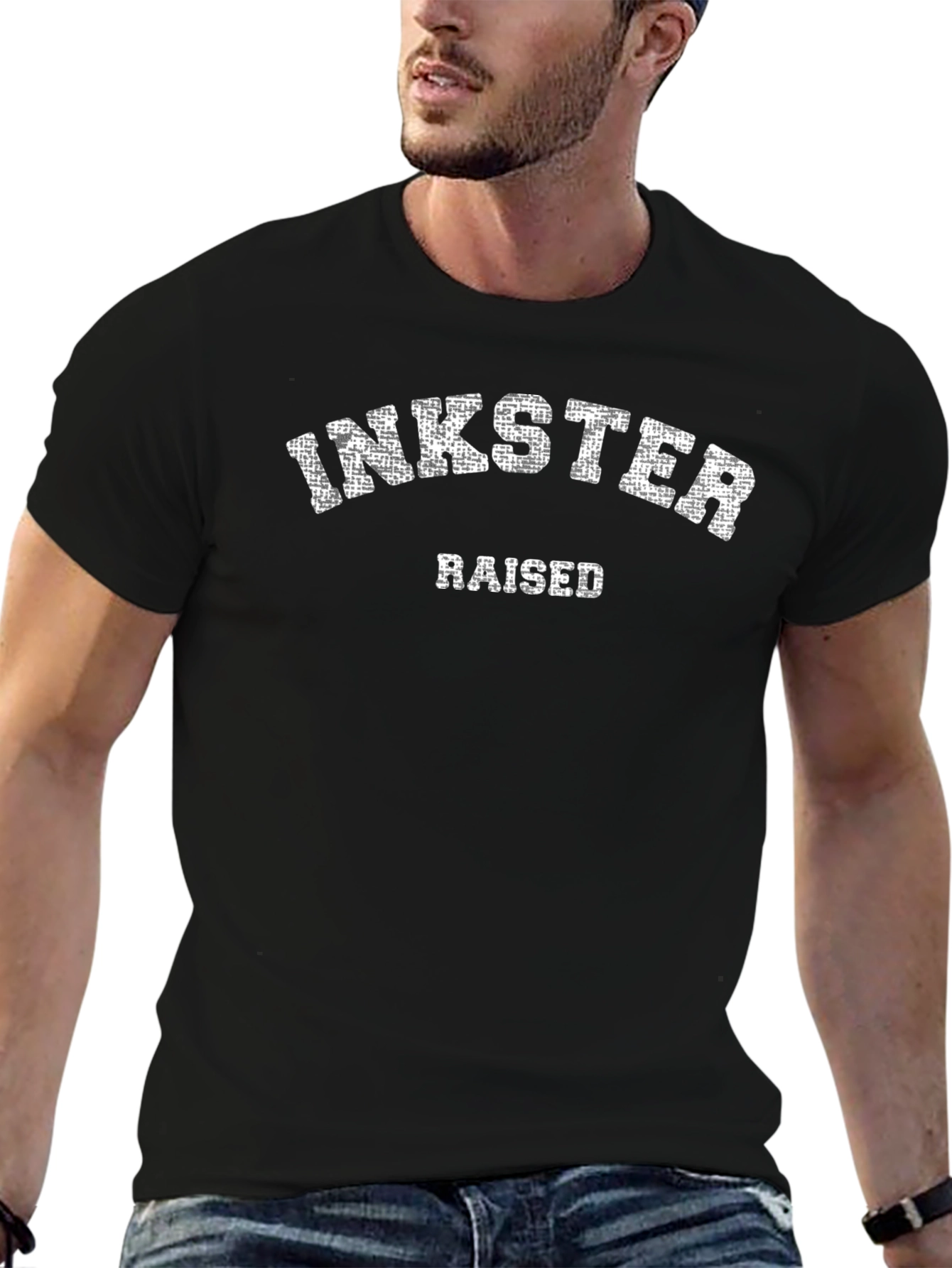 Inkster Raised Mens Black T-Shirt