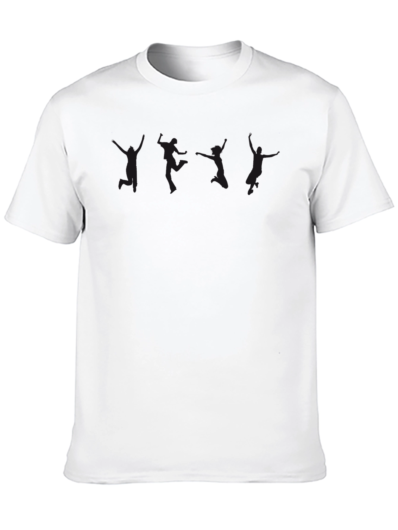 Mens Solid Black Casual T-Shirt