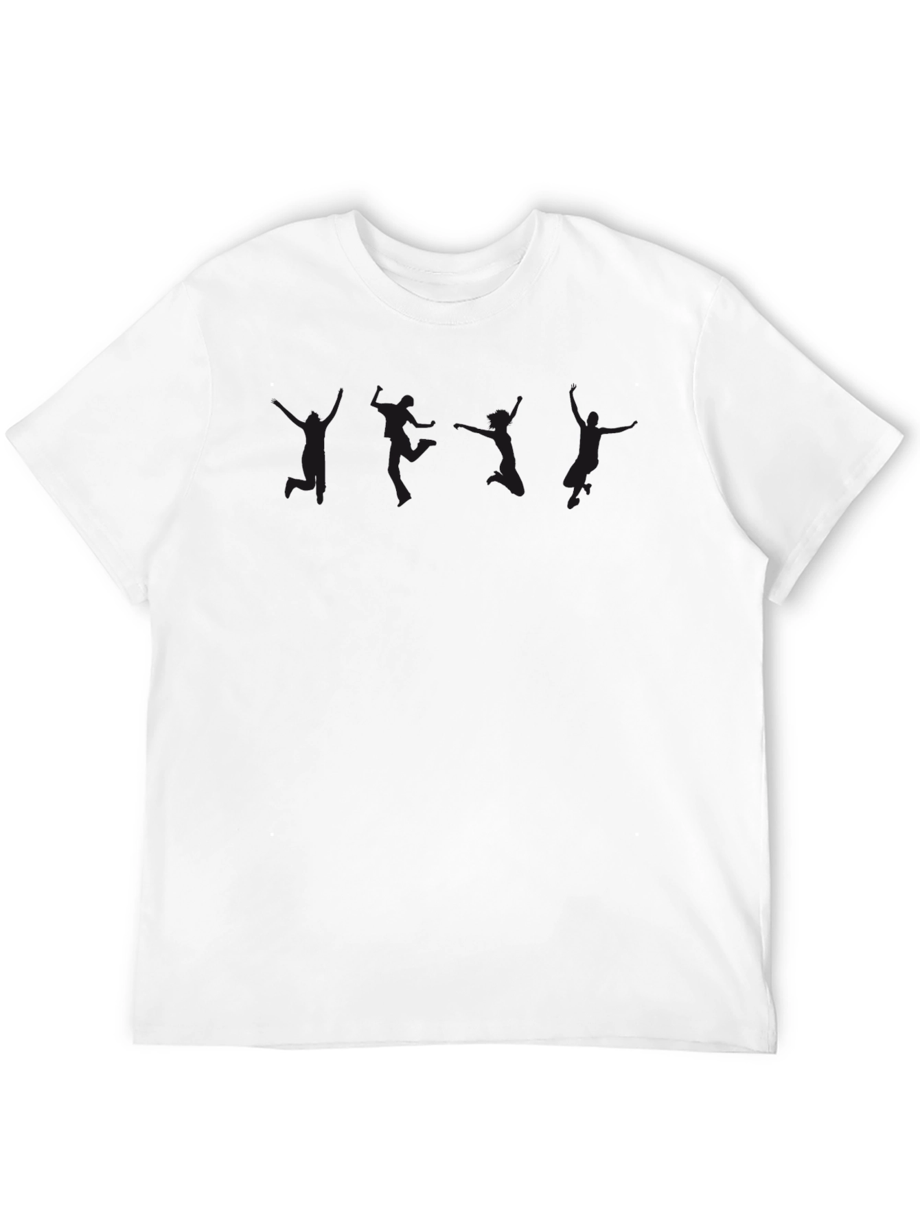 Mens Solid Black Casual T-Shirt