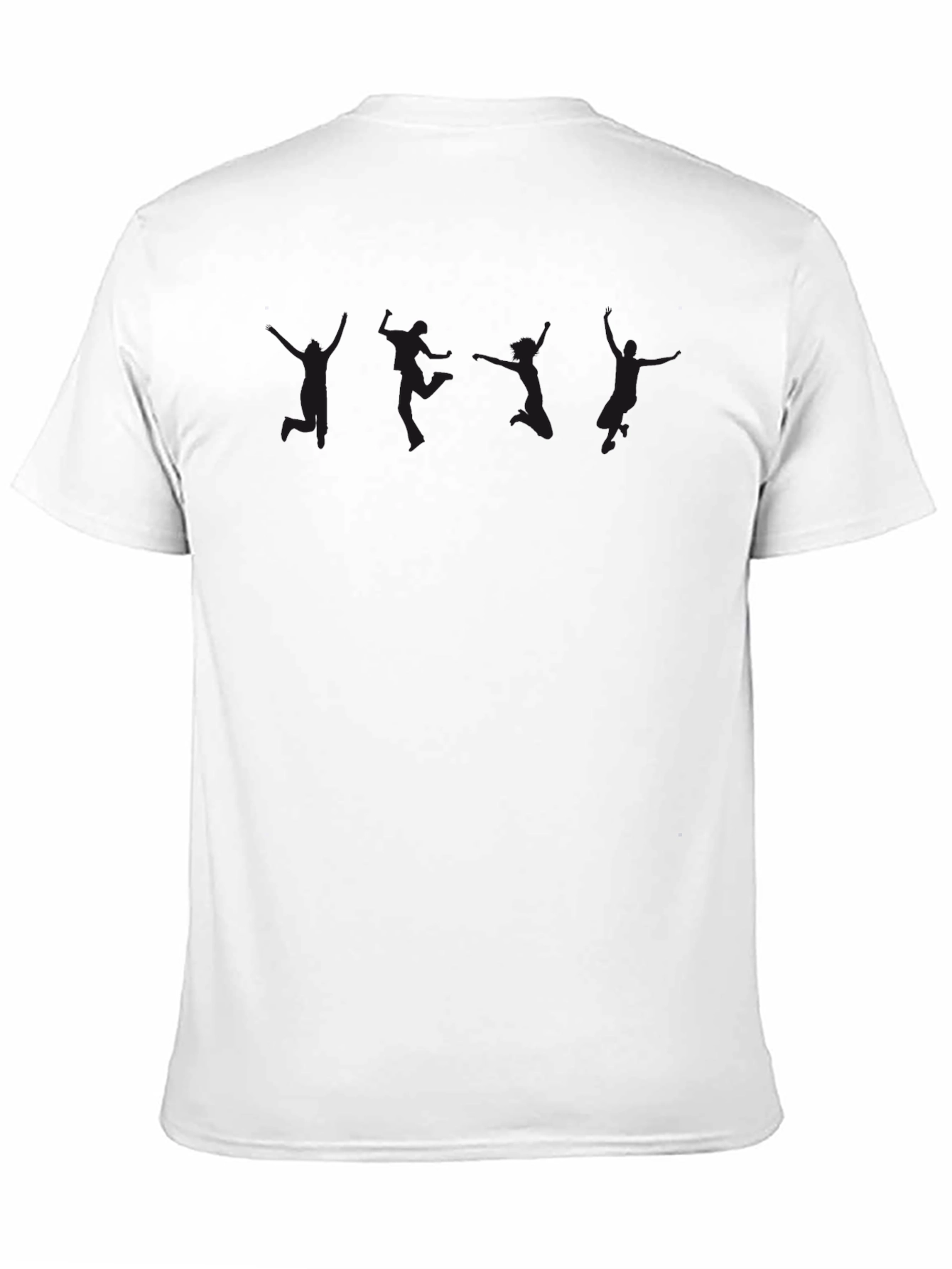 Mens Solid Black Casual T-Shirt